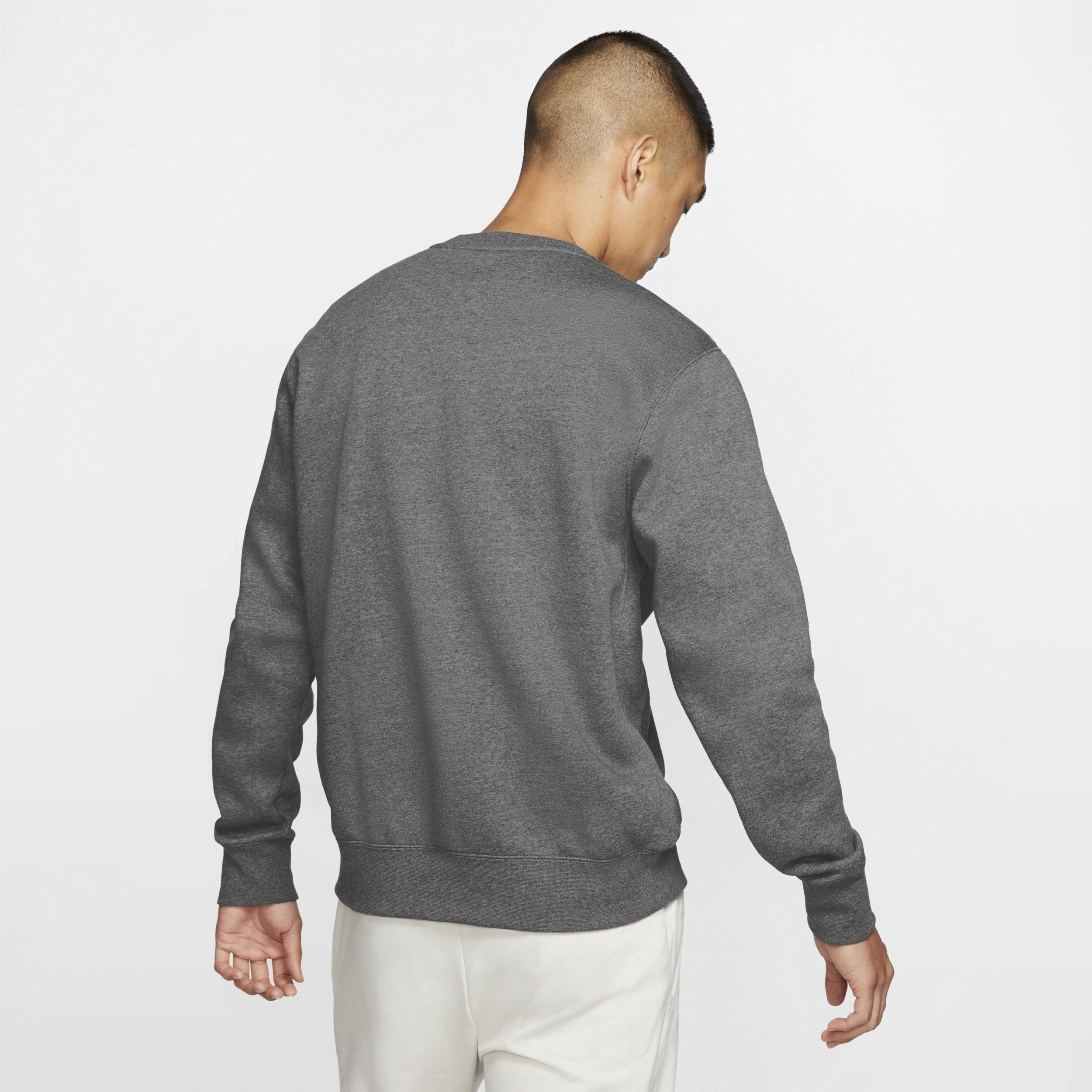 Men's Nike Club Fleece Crew, Size: Large, Dark Gray Grey Product Image