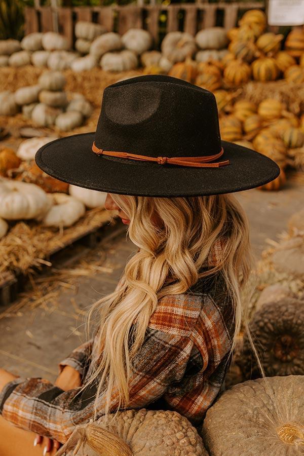 Vineyard Breeze Felt Fedora in Black Product Image