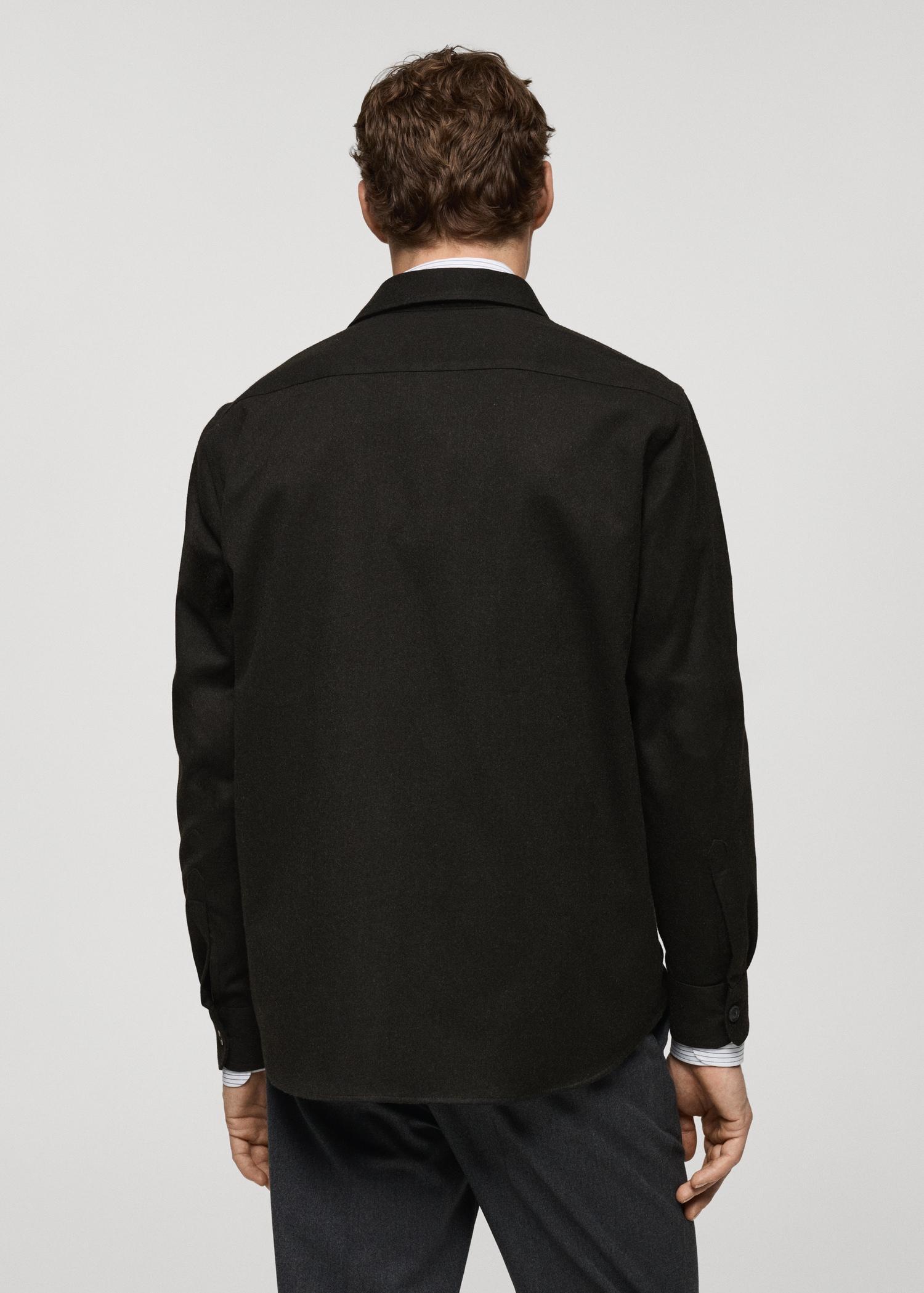 Regular-fit flannel overshirt with pockets - Men | MANGO USA Product Image