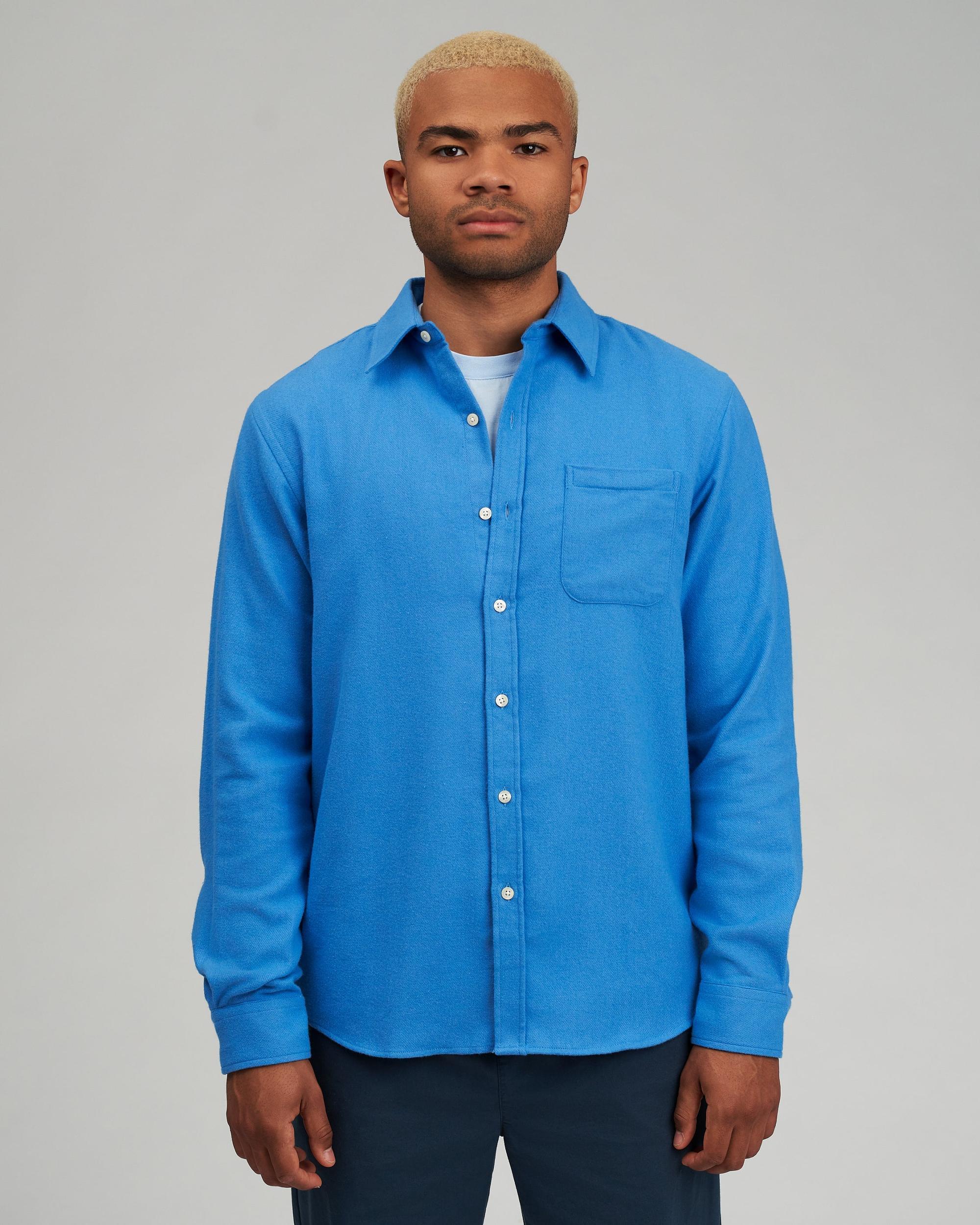 Organic Flannel Shirt - Limestone Grey Product Image