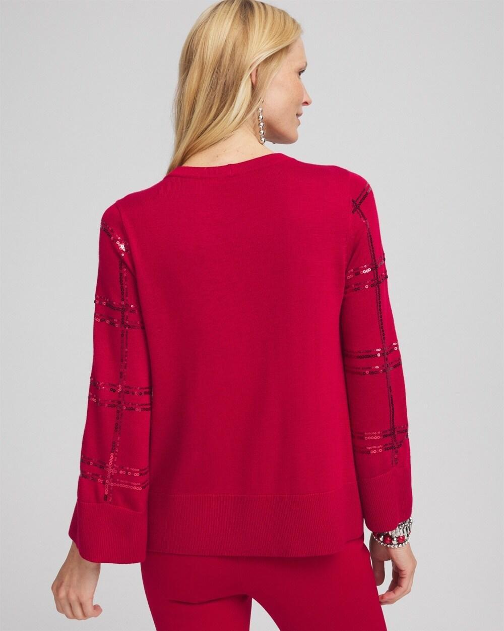 Floral V-Neck Sweater Tunic Product Image