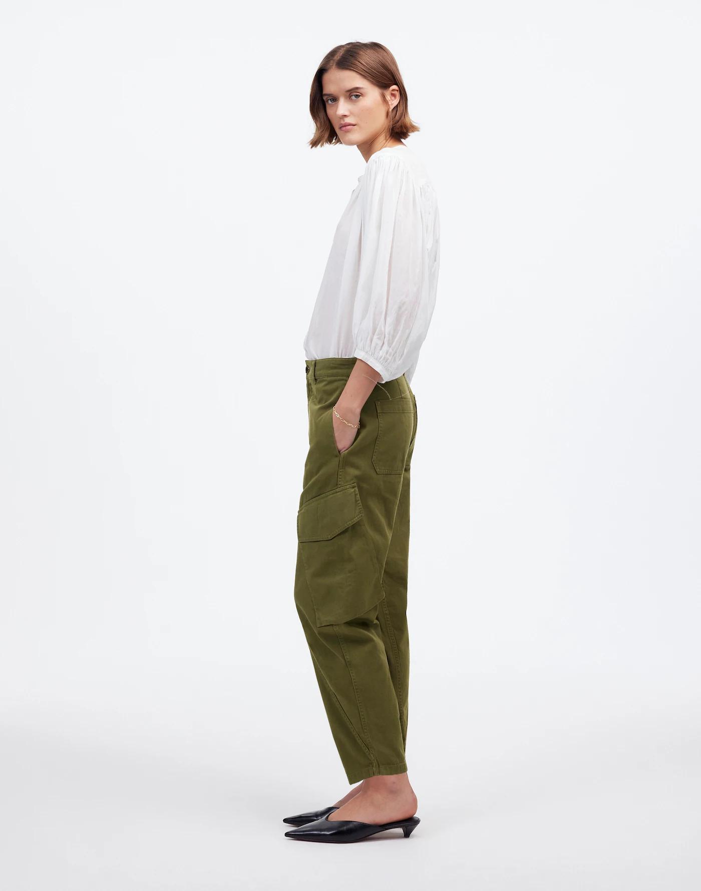 The Barrel-Leg Utility Pant in Garment-Dyed Twill Product Image