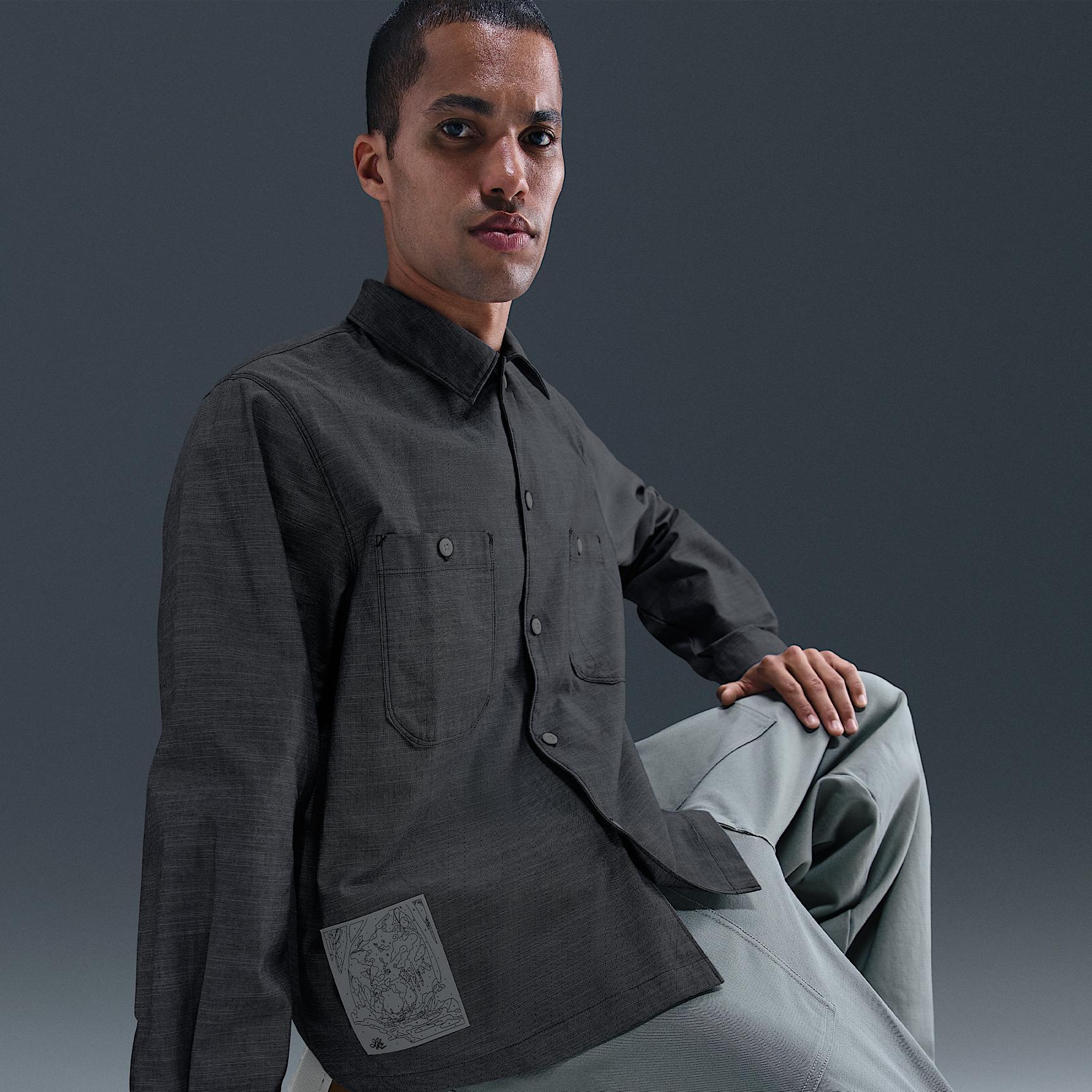 Nike Life Men's Chambray Long-Sleeve Painter's Shirt Product Image