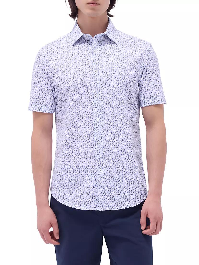 Miles Floral Cotton Short-Sleeve Shirt Product Image