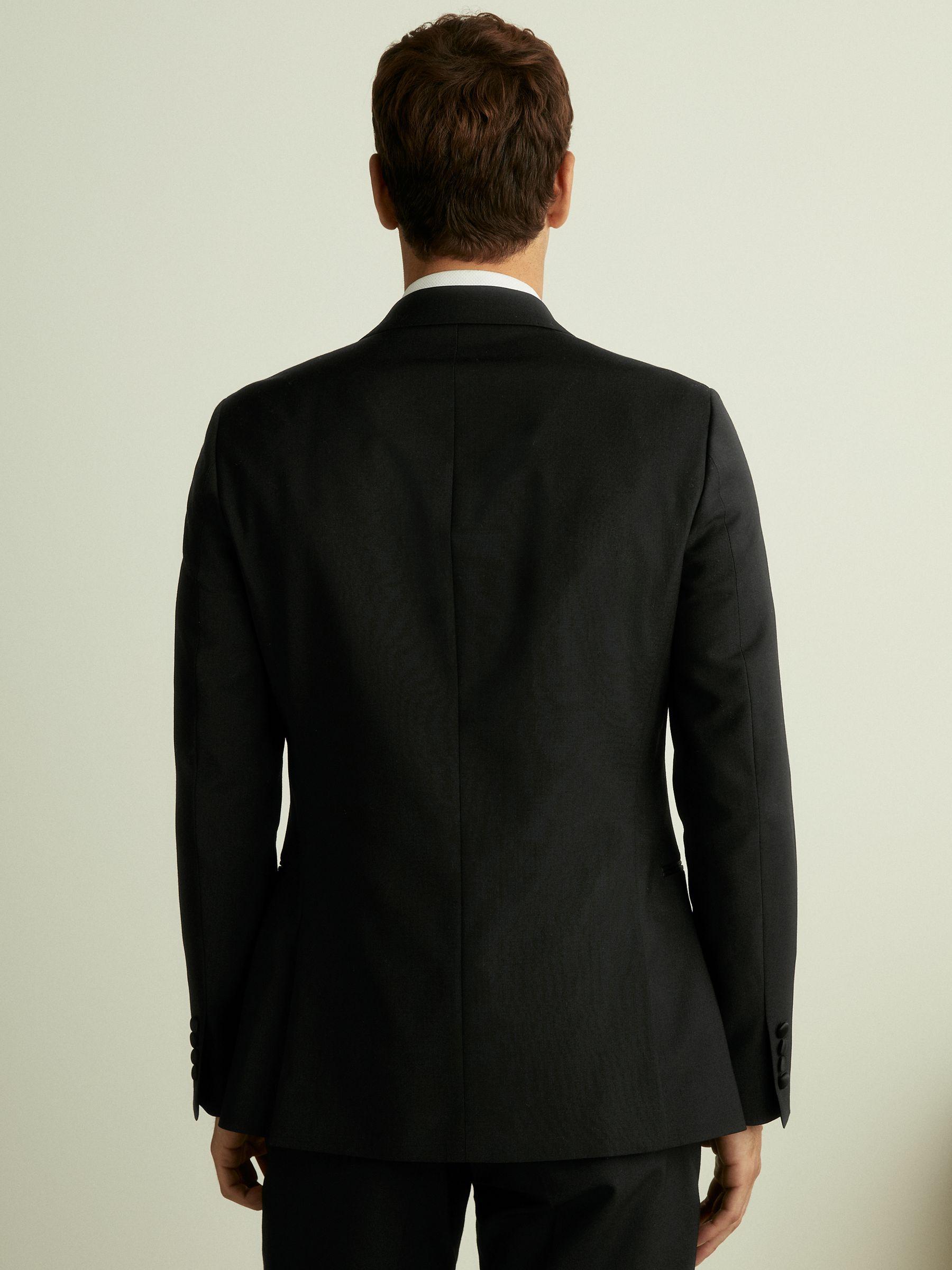 Linen Single-Breasted Suit Blazer Slim-Fit in Ocean Green Product Image