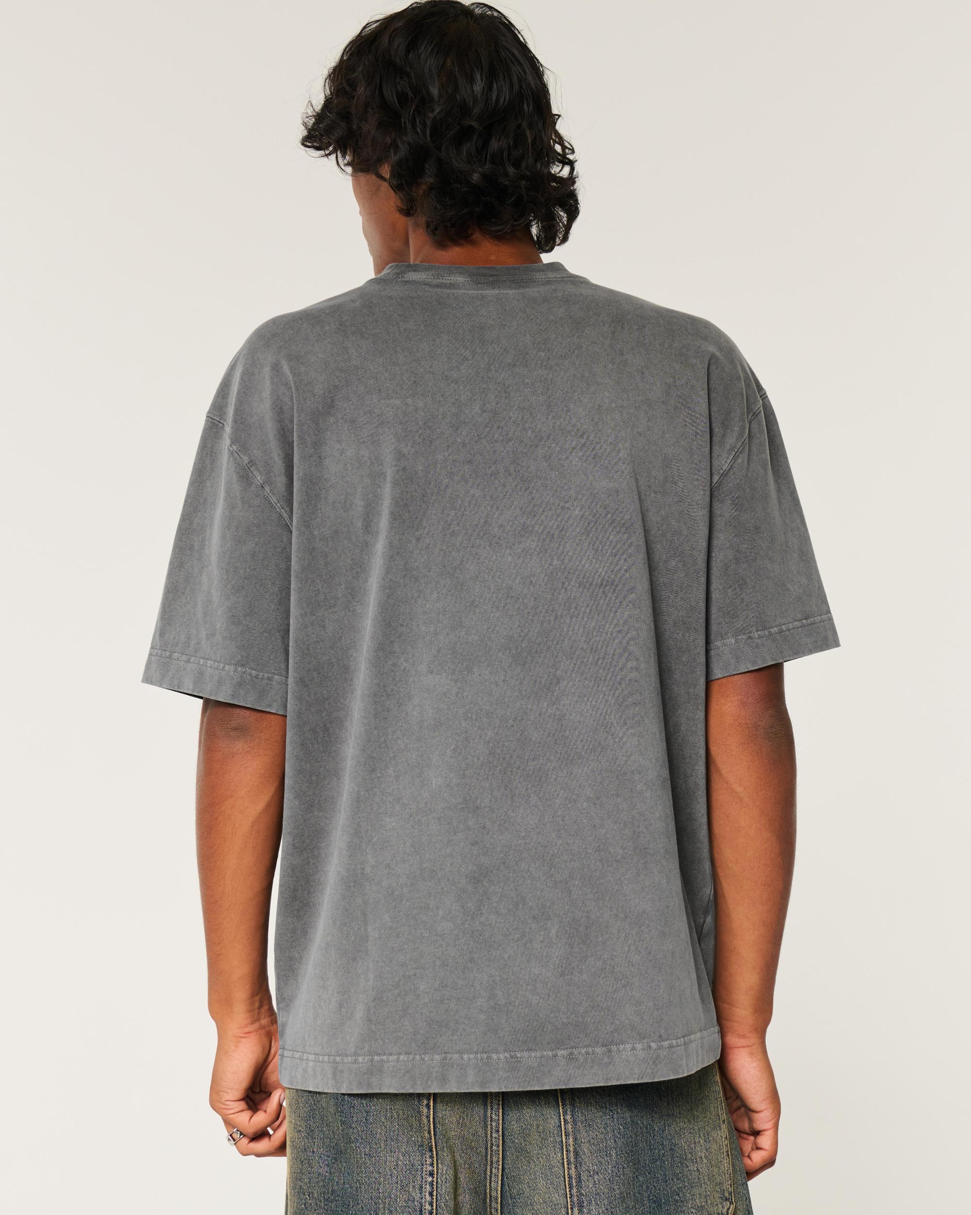 Boxy Heavyweight Washed Crew T-Shirt Product Image