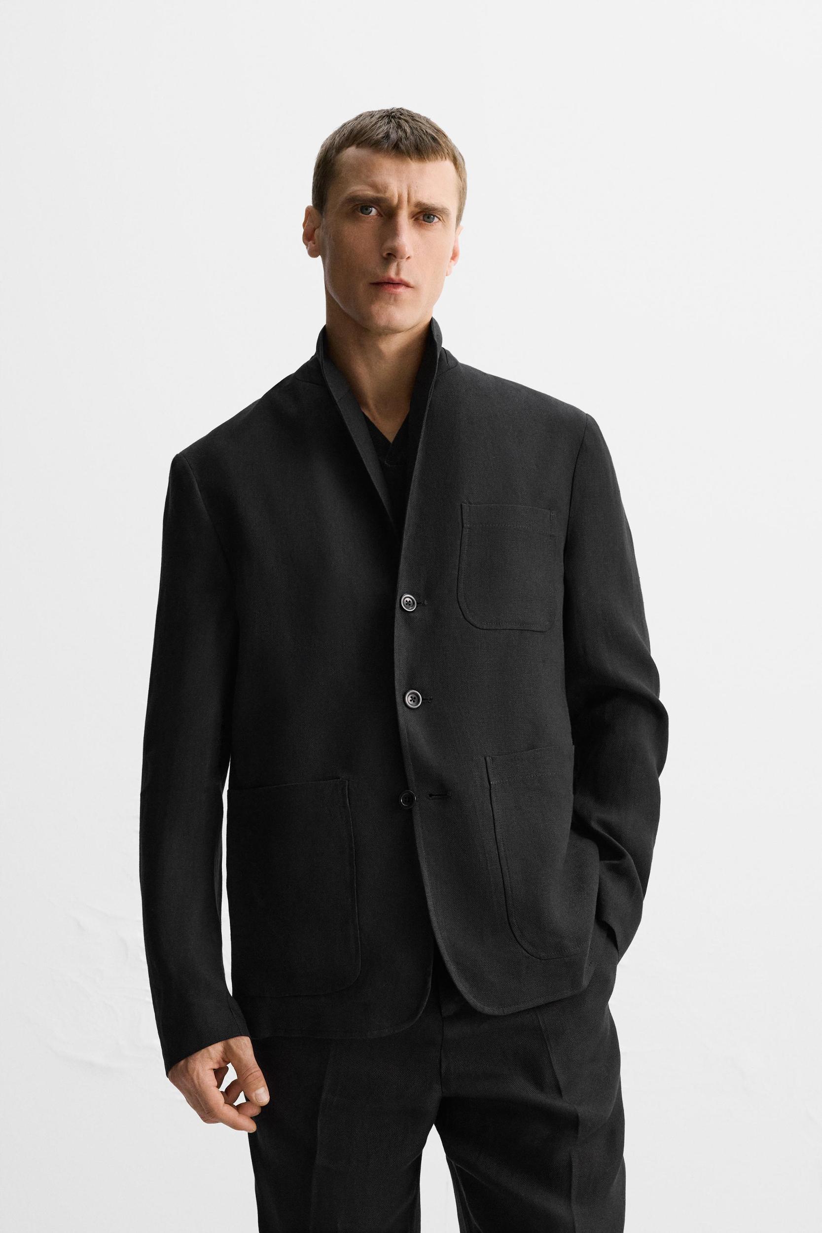 LIMITED EDITION 100% LINEN RELAXED FIT SUIT BLAZER Product Image