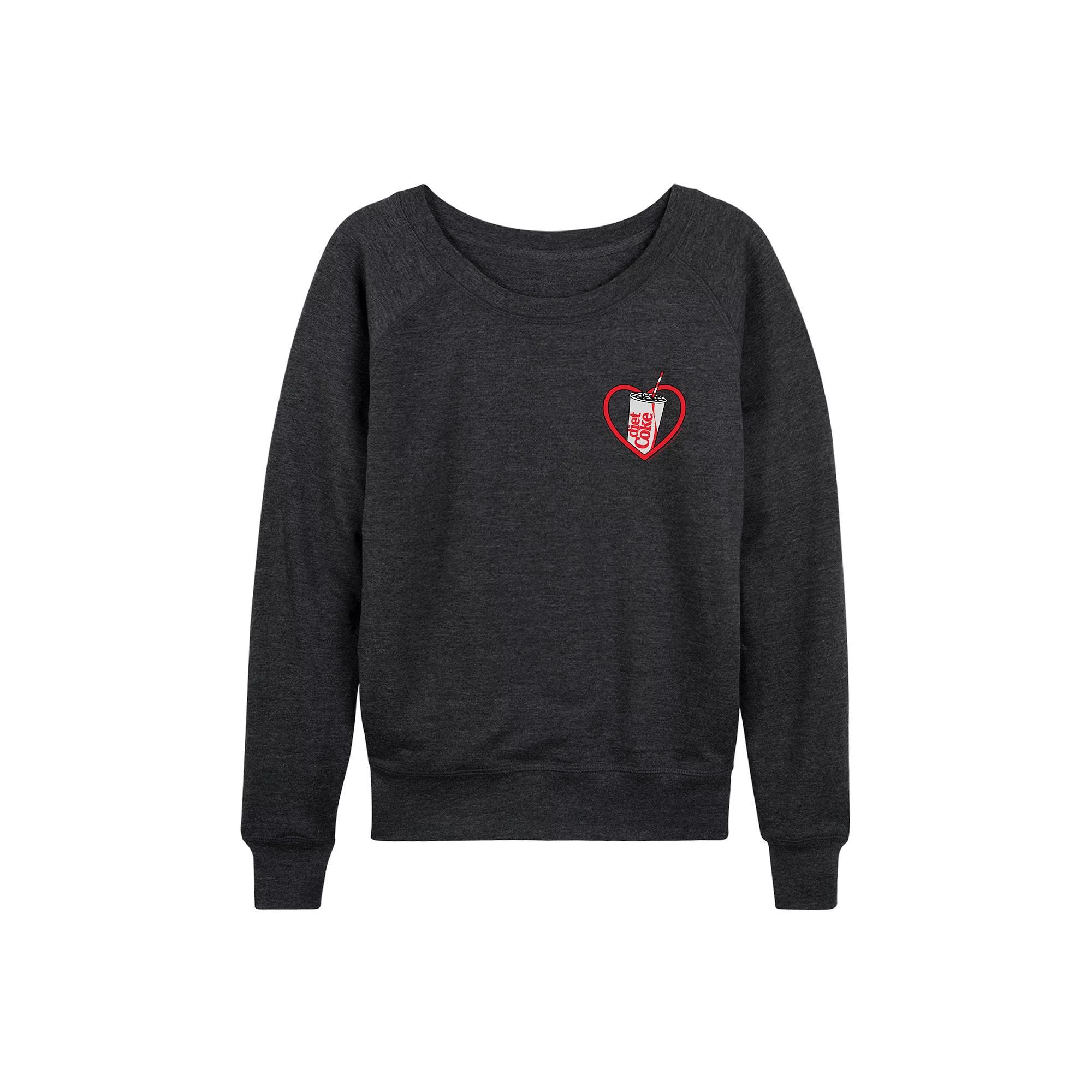 Womens Celestial Sun Moon Scene French Terry Long Sleeve Tee Heather Grey Product Image