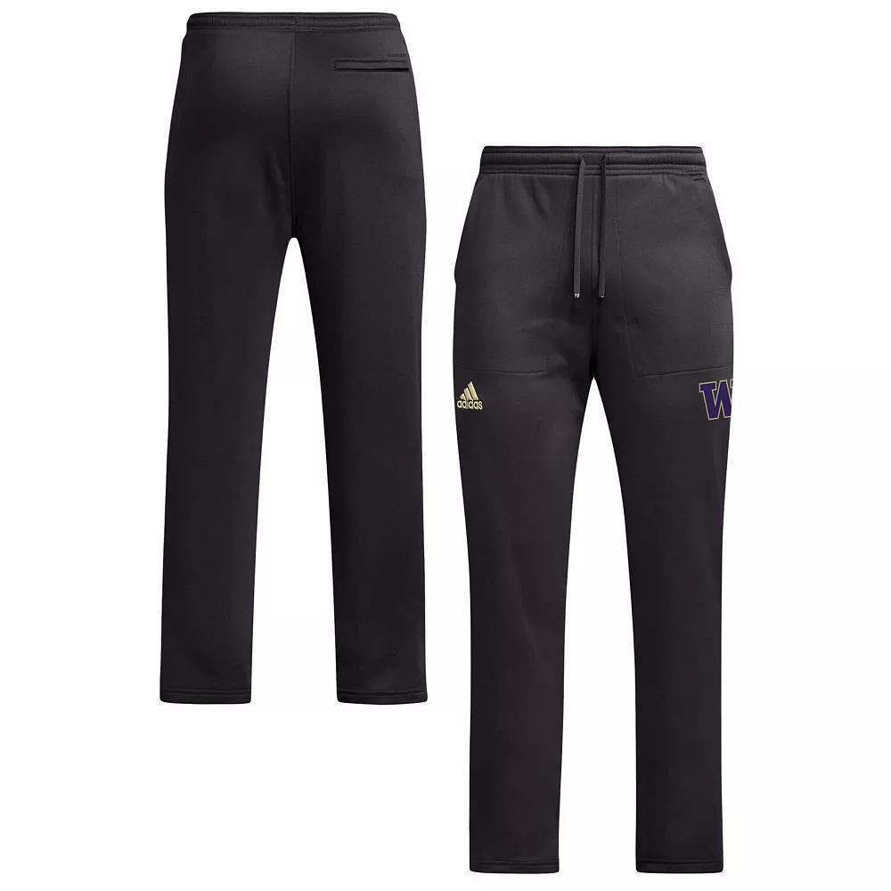 Men's adidas Black Washington Huskies Open Hem AEROREADY Pants, Size: XL Product Image