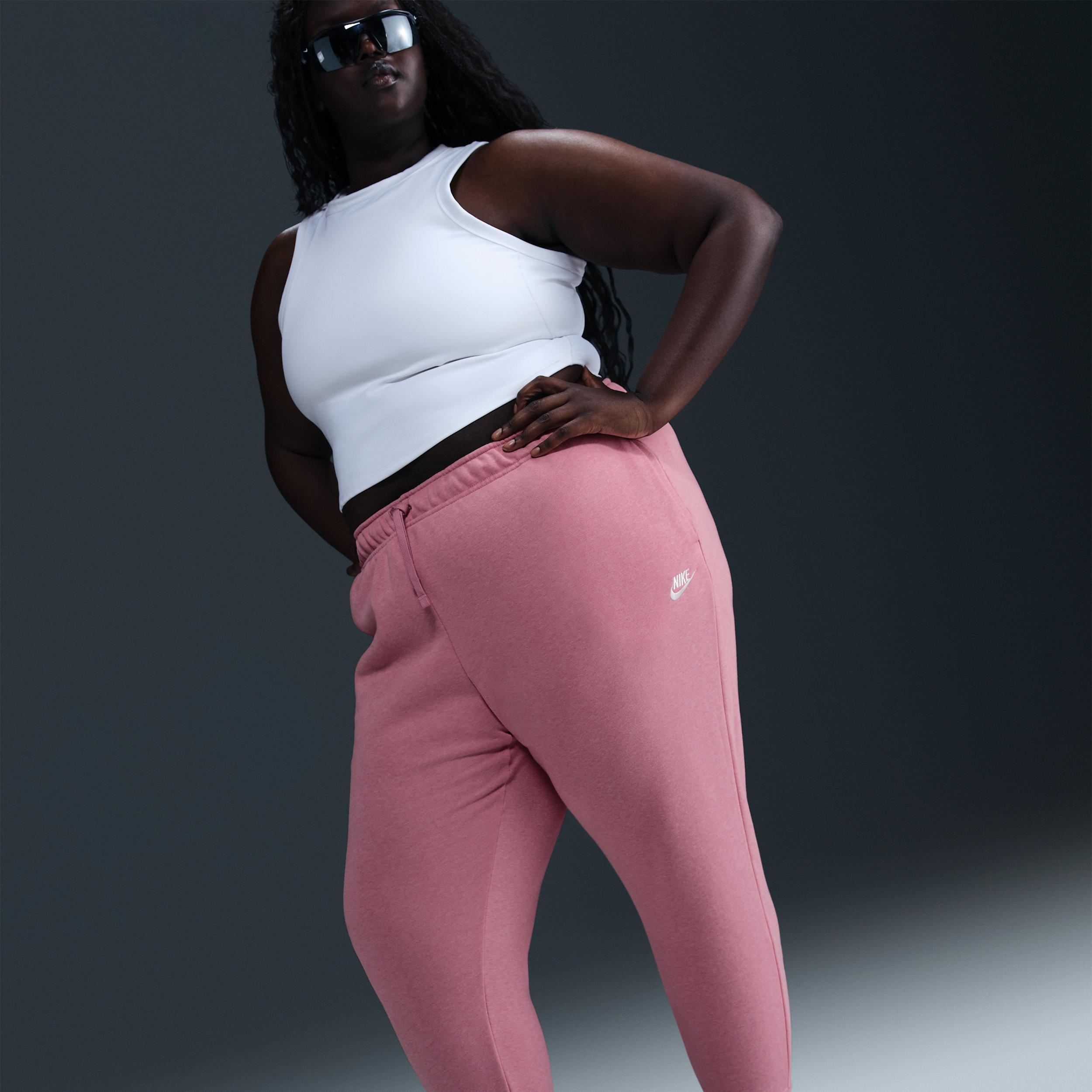 Womens Nike Sportswear Club Fleece Mid-Rise Jogger Pants (Plus Size) Product Image