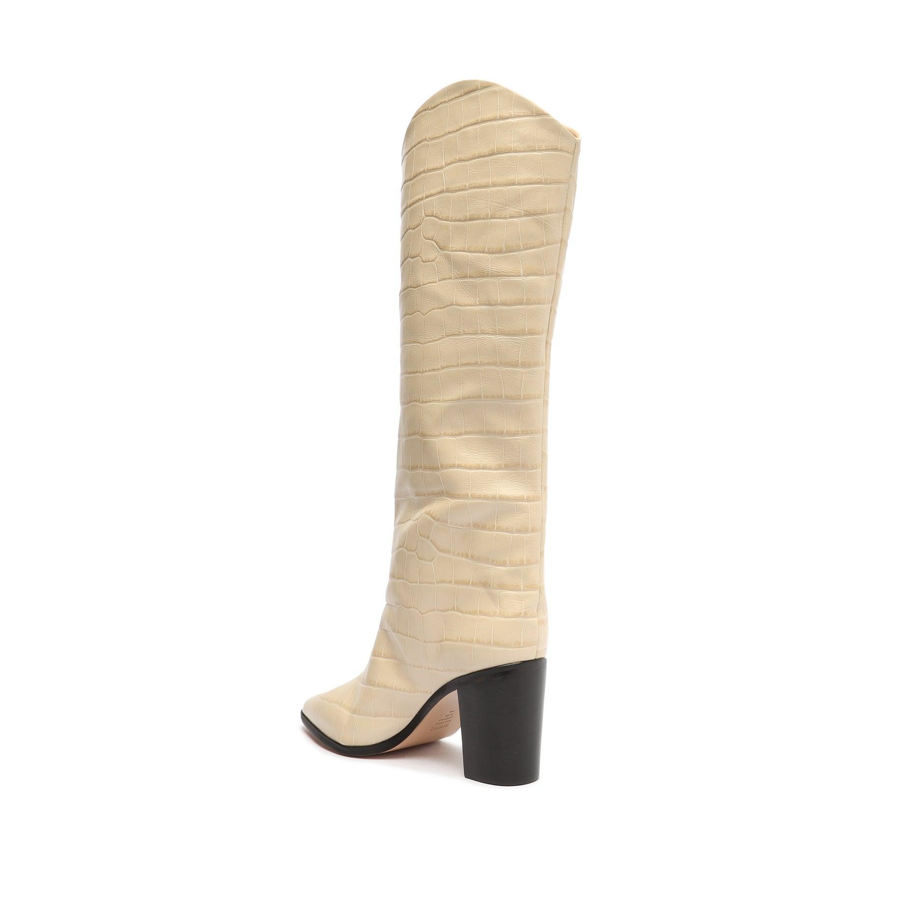 Maryana Block Crocodile-Embossed Leather Boot Product Image
