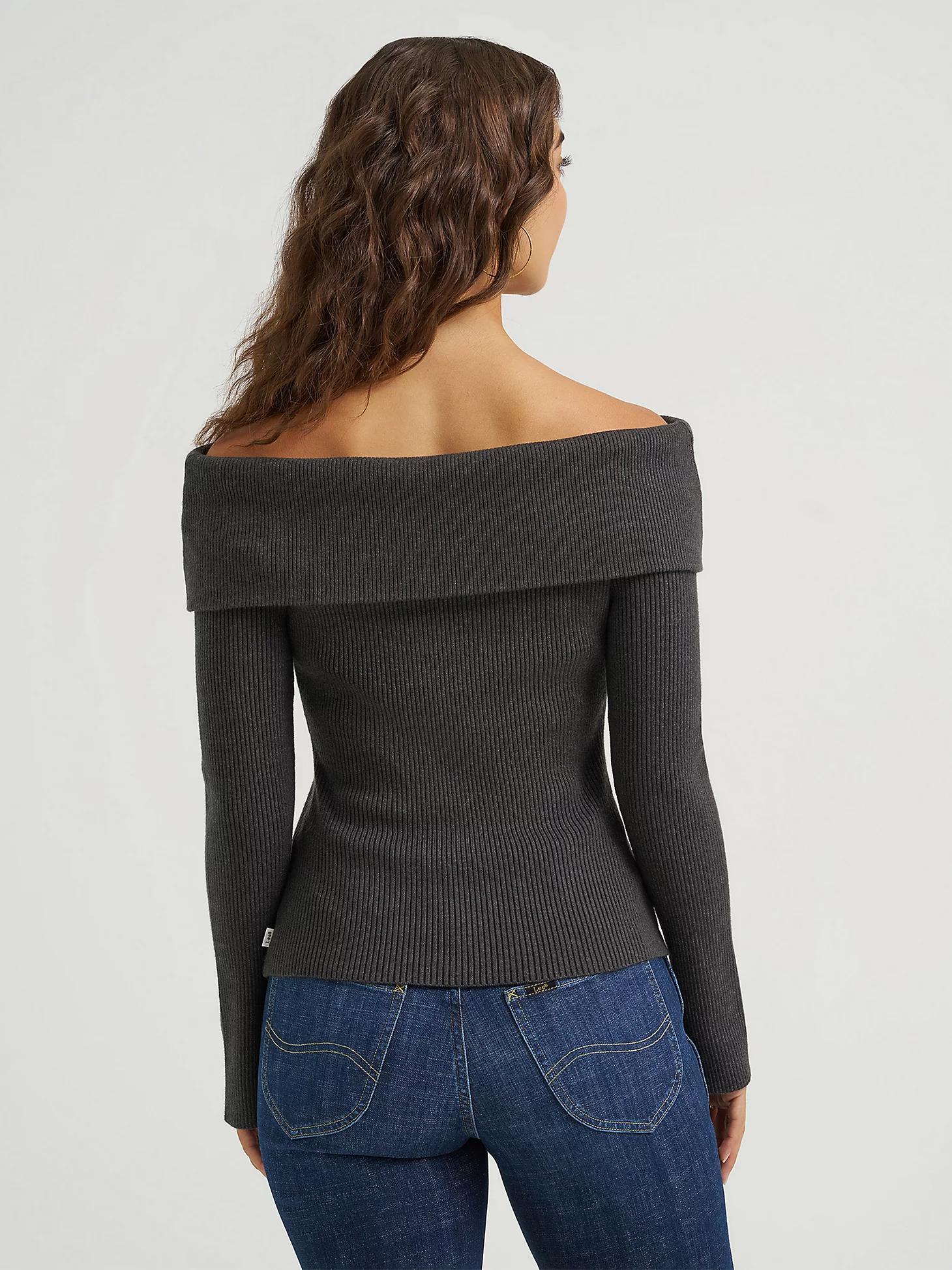 Women's Off The Shoulder Ribbed Sweater | Women's Tops & Tees | Lee® Product Image