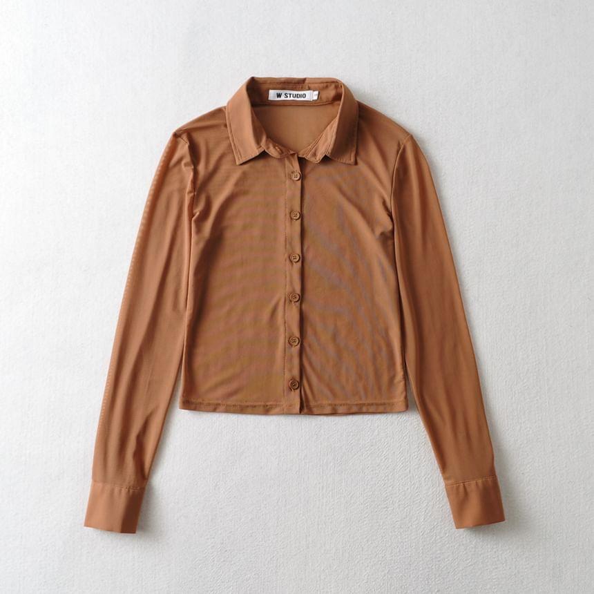 Long-Sleeve Plain Shirt Product Image