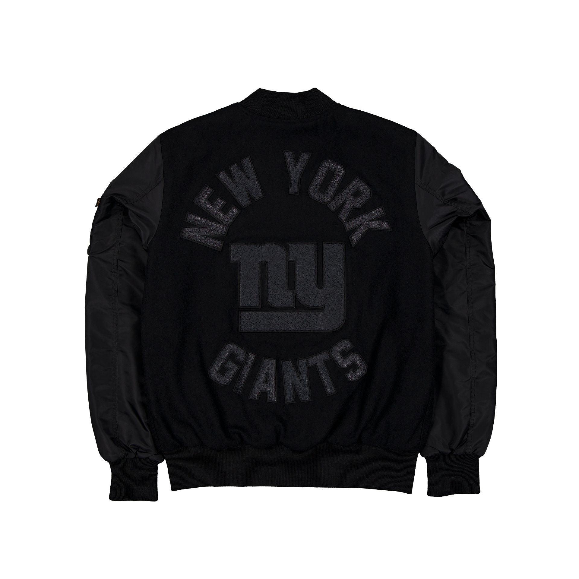 Alpha Industries x New York Giants MA-1 Wool Varsity Jacket Black Male Product Image