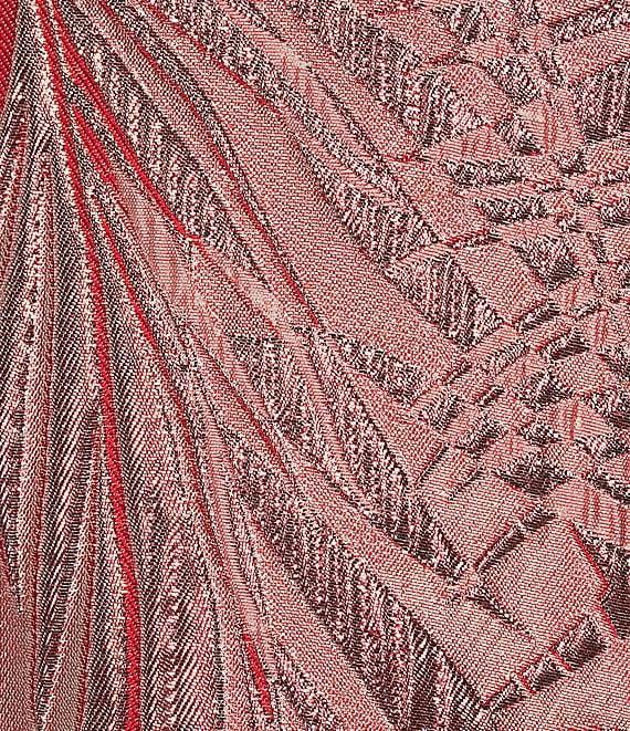 Buru Le V Mod Palm Brocade Cropped V-Neckline Sleeveless Coordinating Top Product Image
