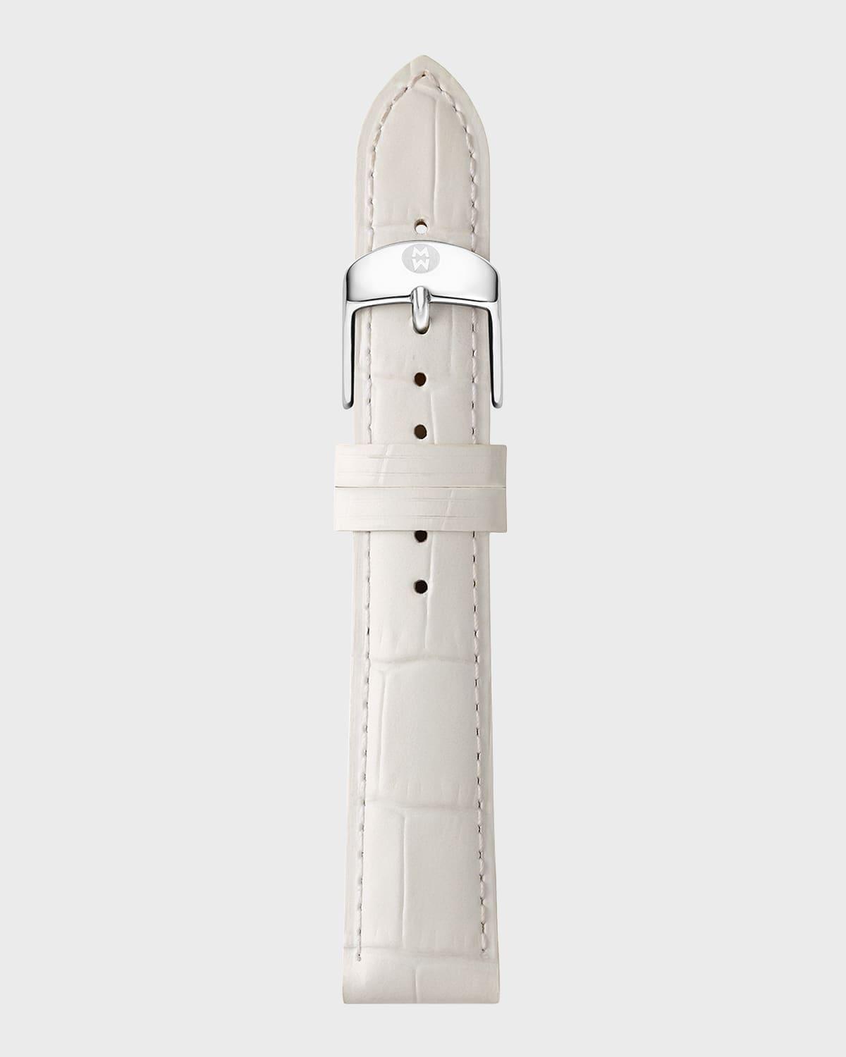 Michele Leather Watch Strap, 18mm Product Image