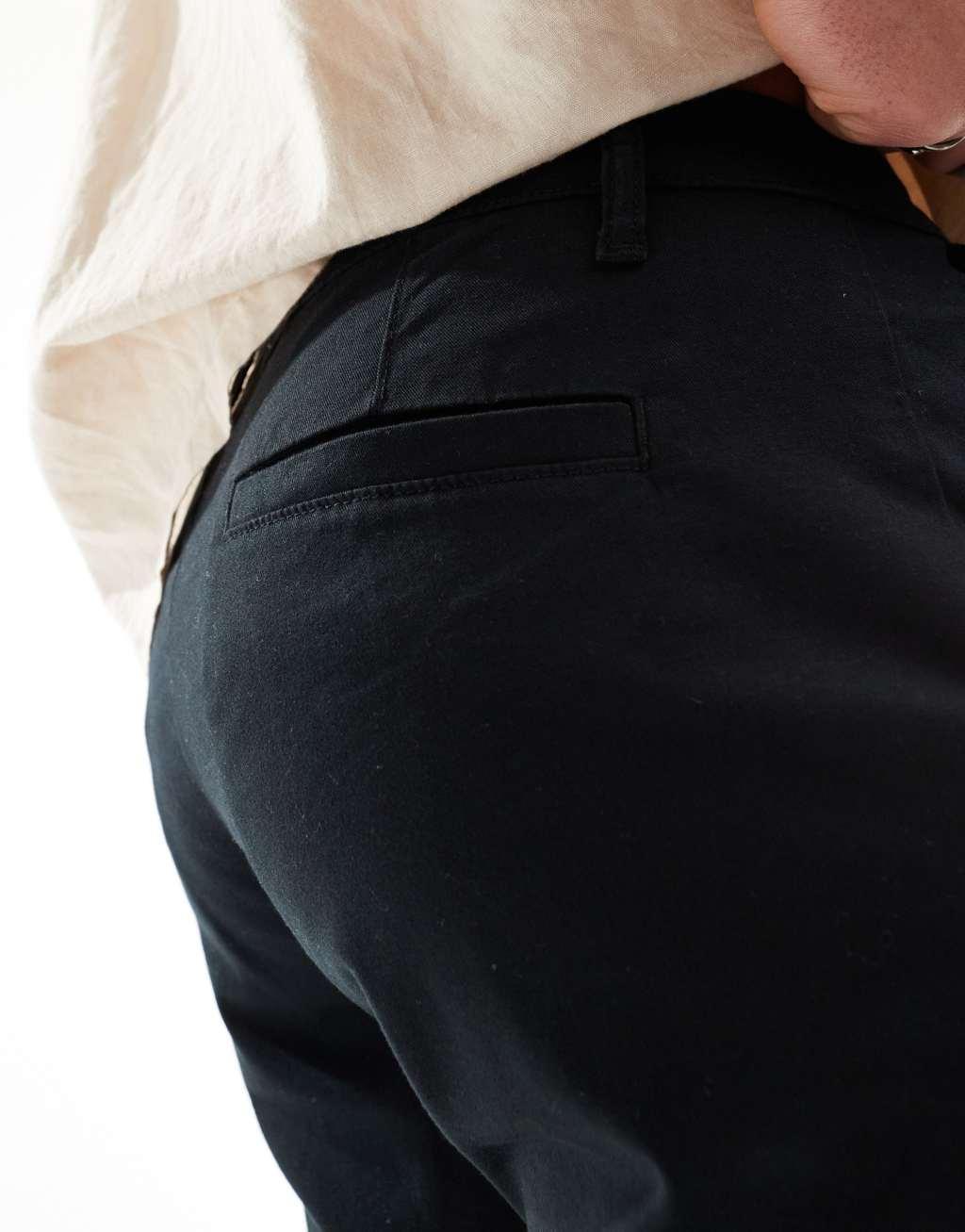 ASOS DESIGN 2 pack skinny chino shorts in black and navy save Product Image