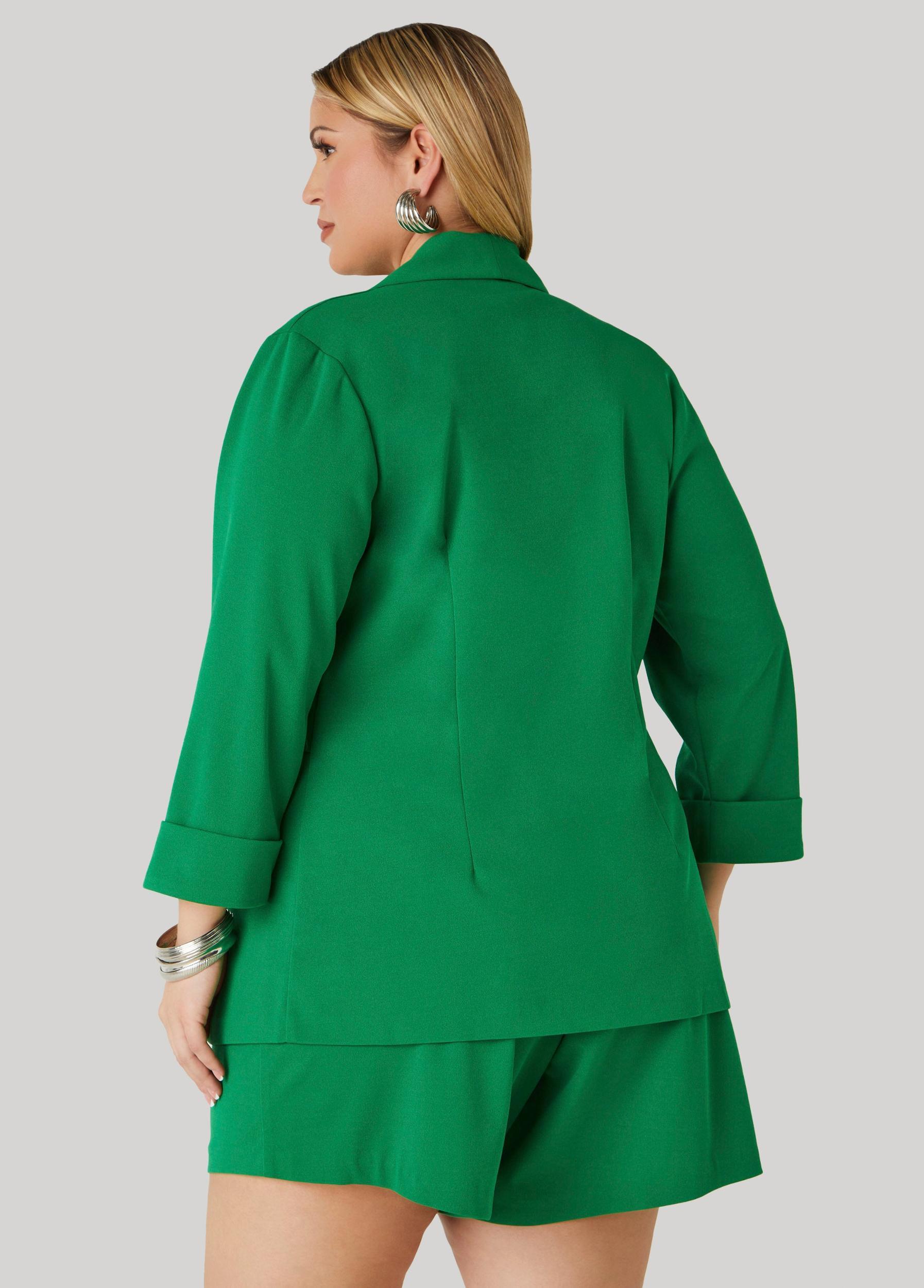 Open Front Cuffed Blazer Product Image