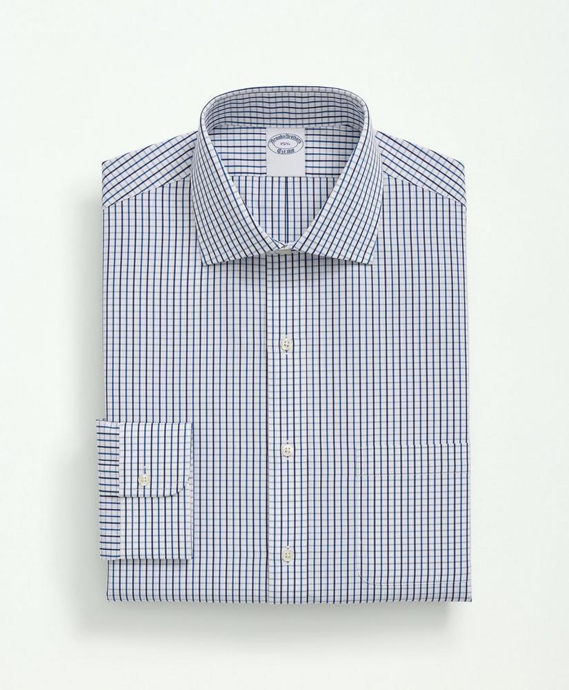 Supima® Cotton Poplin English Collar, Tattersall Dress Shirt Product Image