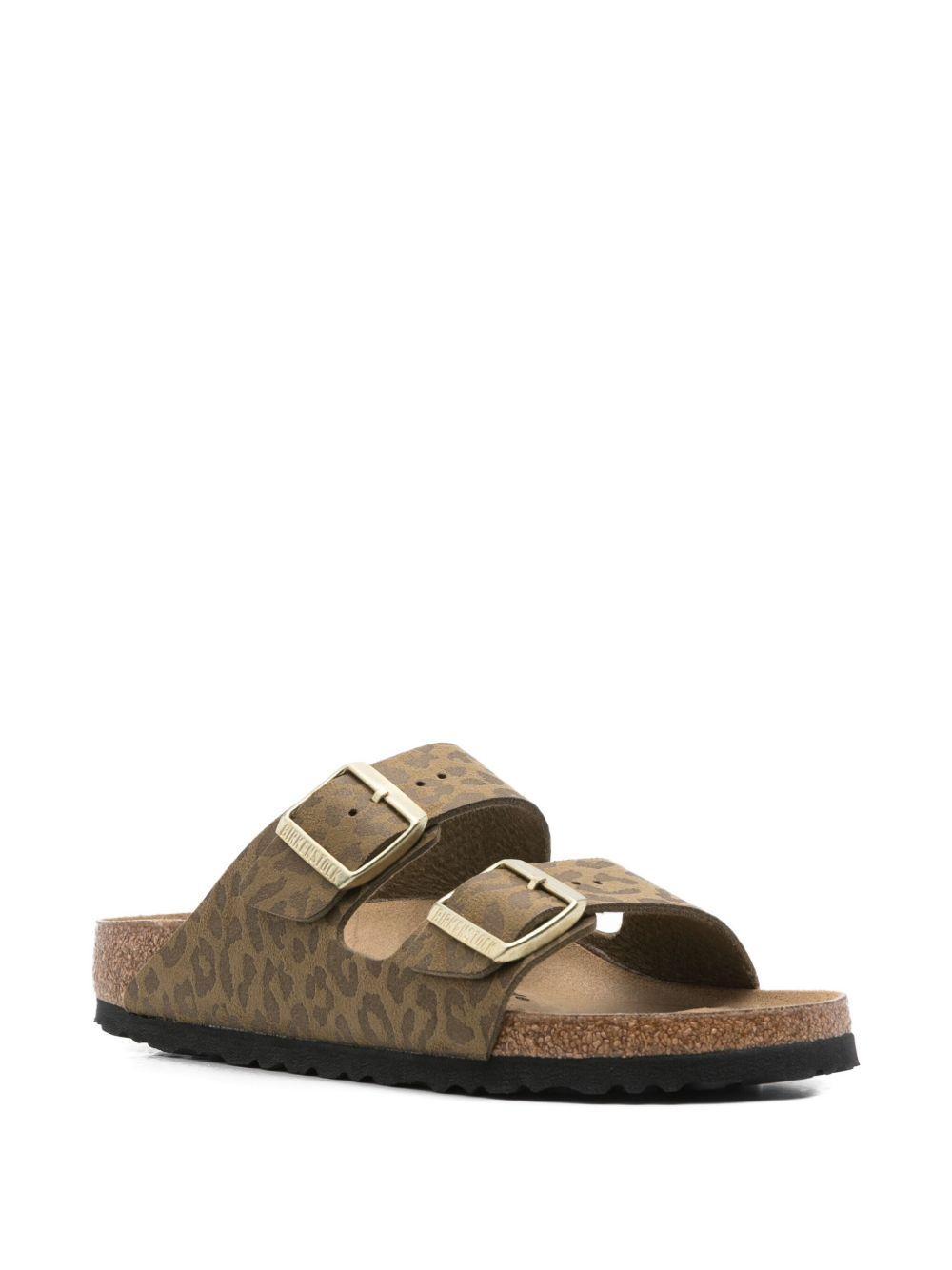 Arizona leopard-print double-buckle sandals Product Image