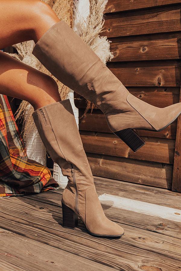 The Blakely Faux Nubuck Knee High Boot Product Image