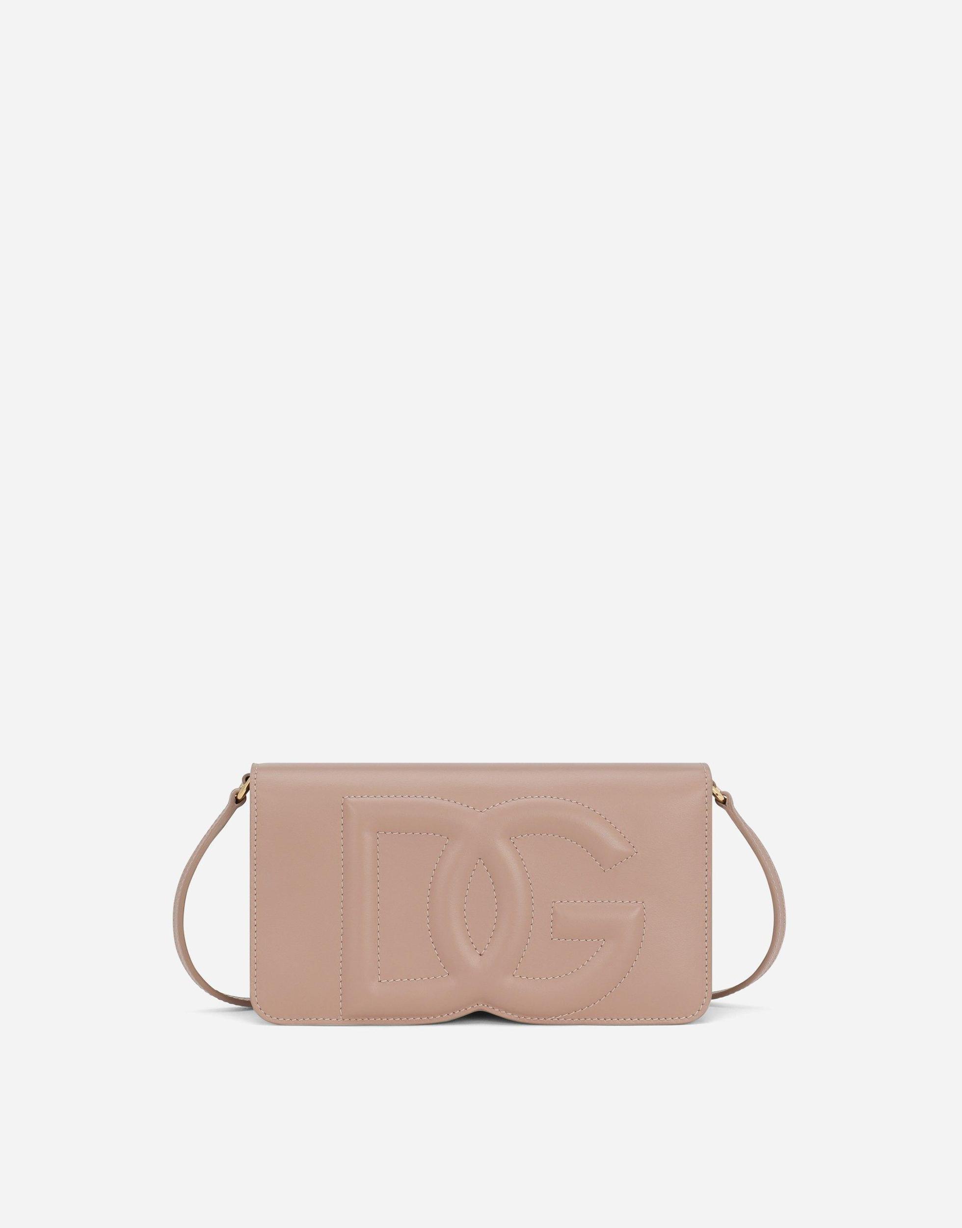 DOLCE & GABBANA Dg Logo Phone Bag In Pale Pink Product Image