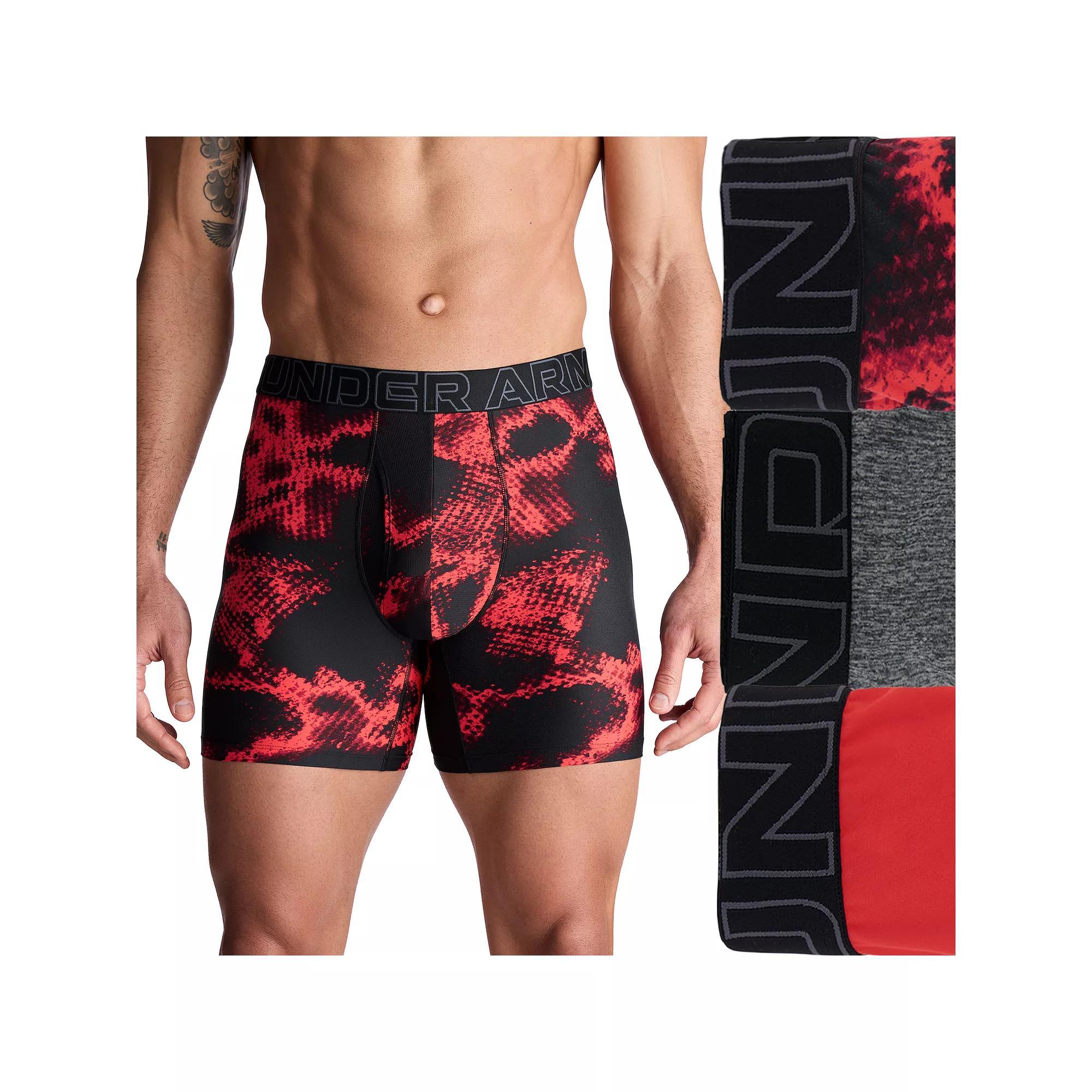 Mens Under Armour 3-pack Performance Tech Fashion 6-in. Boxer Briefs Product Image