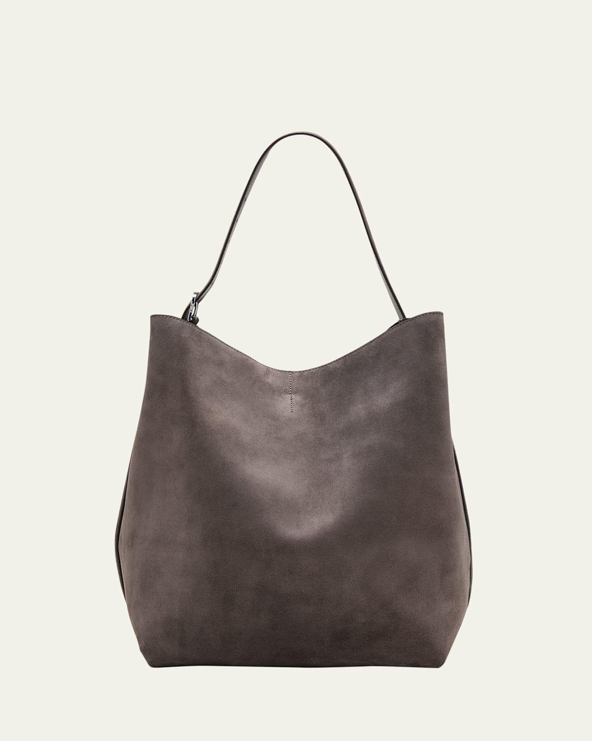 Belted Tote Bag in Suede Product Image