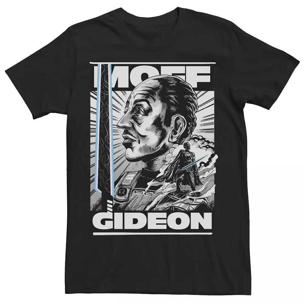 Men's Star Wars The Mandalorian Moff Gideon Collage Tee, Size: XL, Black Product Image