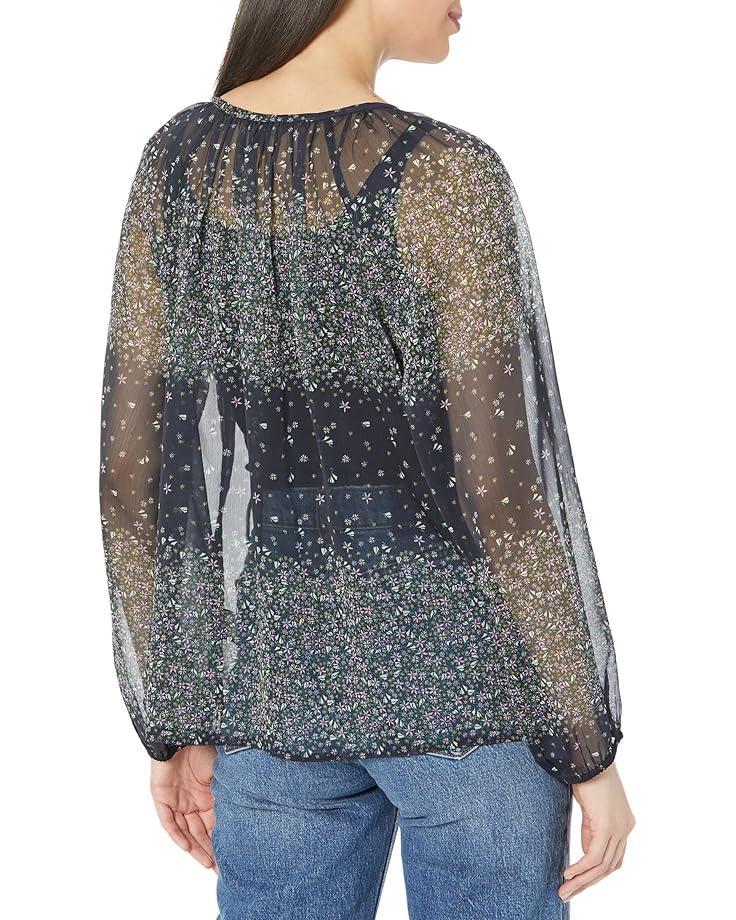 Long Sleeve Popover Shirred Blouse Product Image