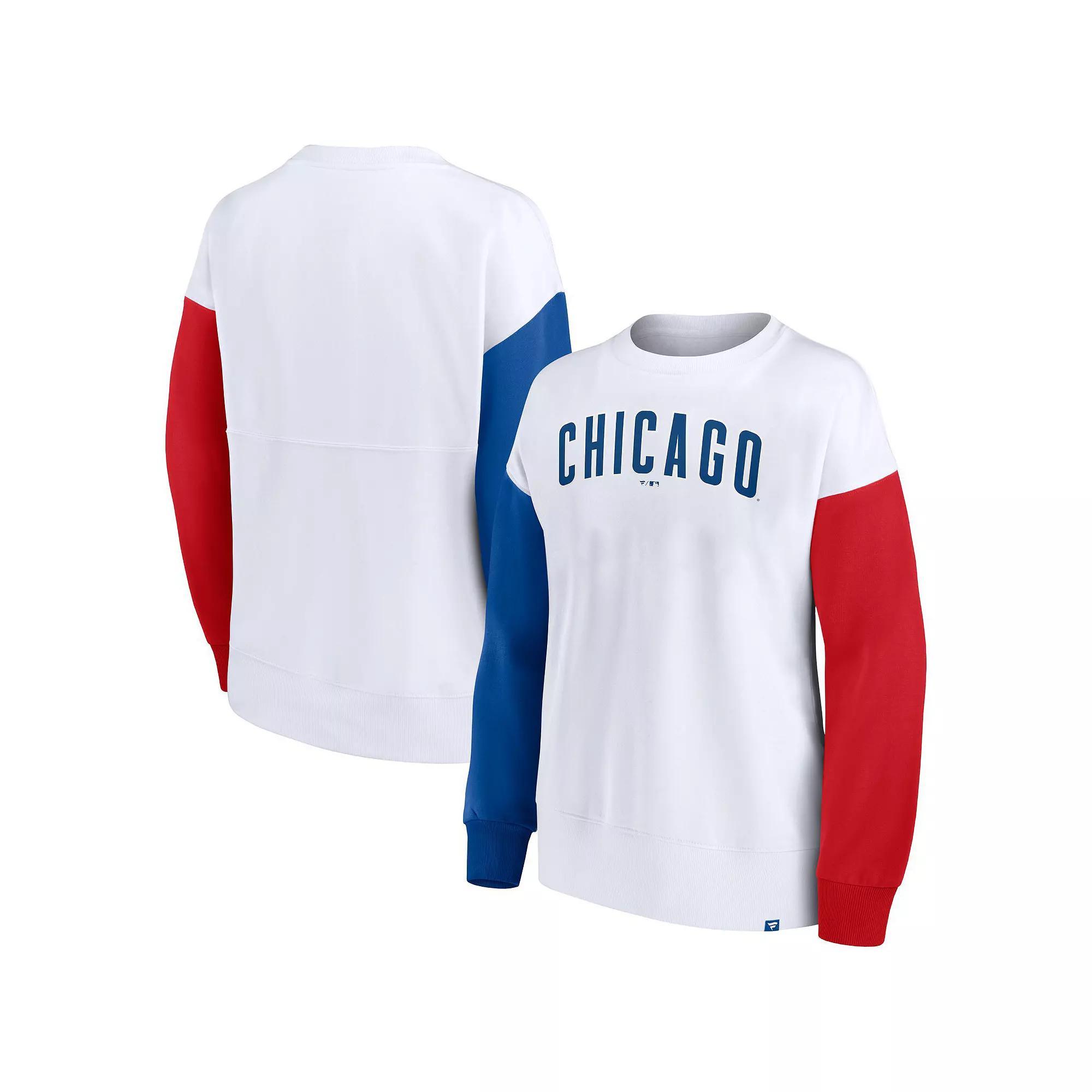 Women's Fanatics Branded White Chicago Cubs Series Pullover Sweatshirt, Size: Small Product Image