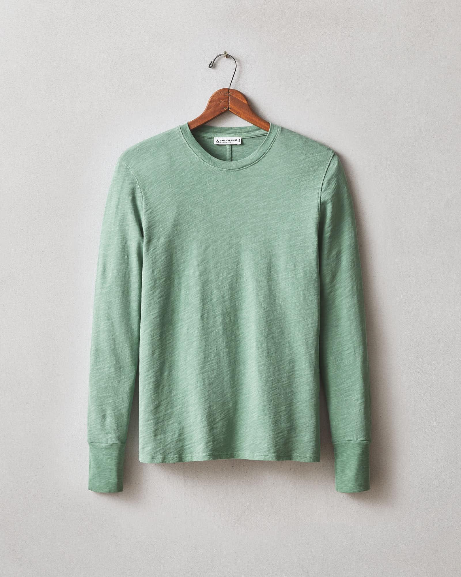 Premium Slub Crew Tee Long Sleeve - Fern Female Product Image