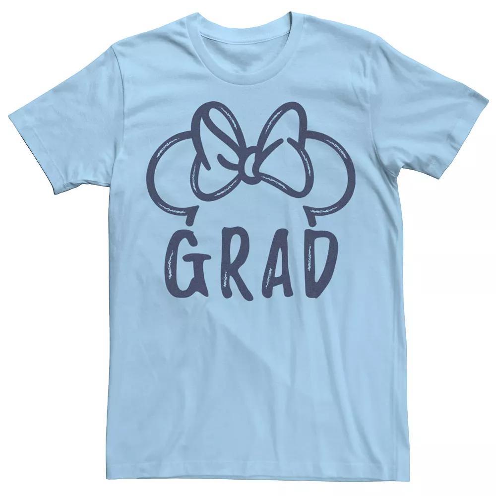Disney's Minnie Mouse Grad Ears Silhouette Men's Tee, Size: Medium, Light Blue Product Image