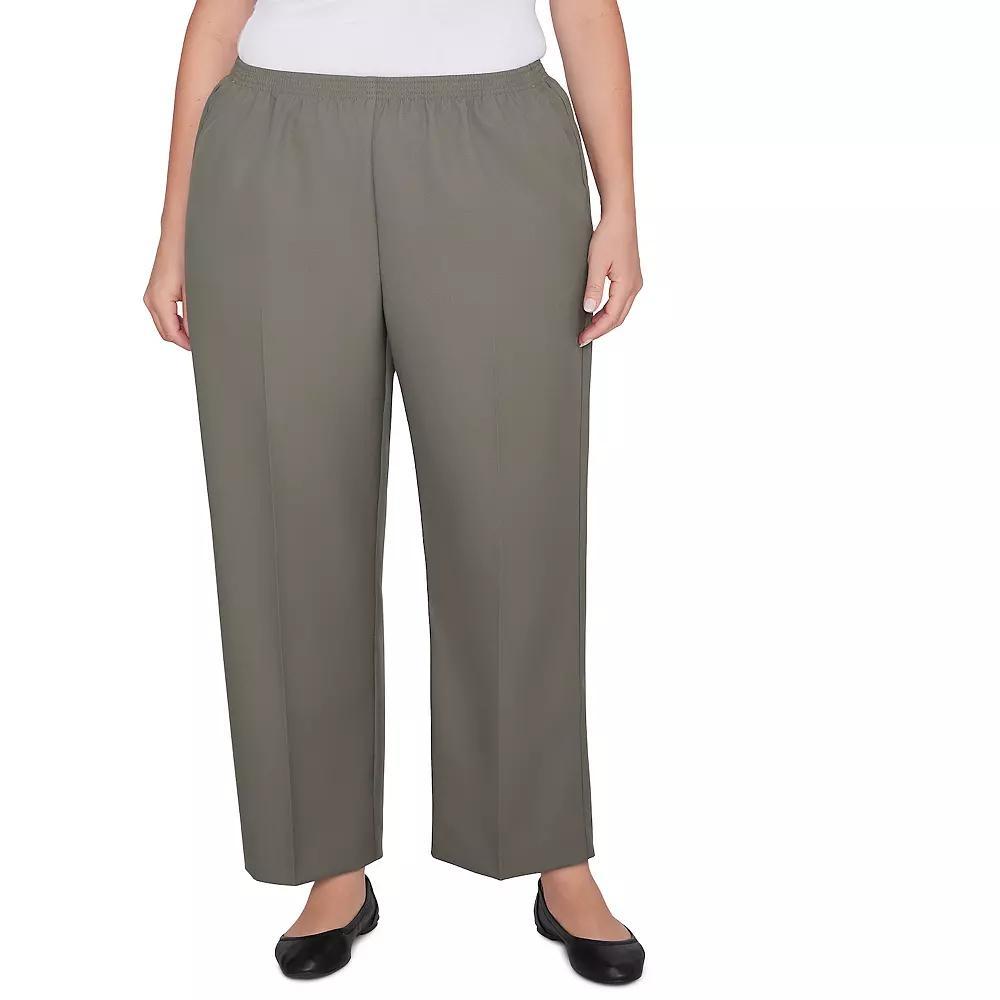 Plus Size Alfred Dunner Classic Elastic Midrise Pants, Women's, Size: 22 W, Ivory Product Image