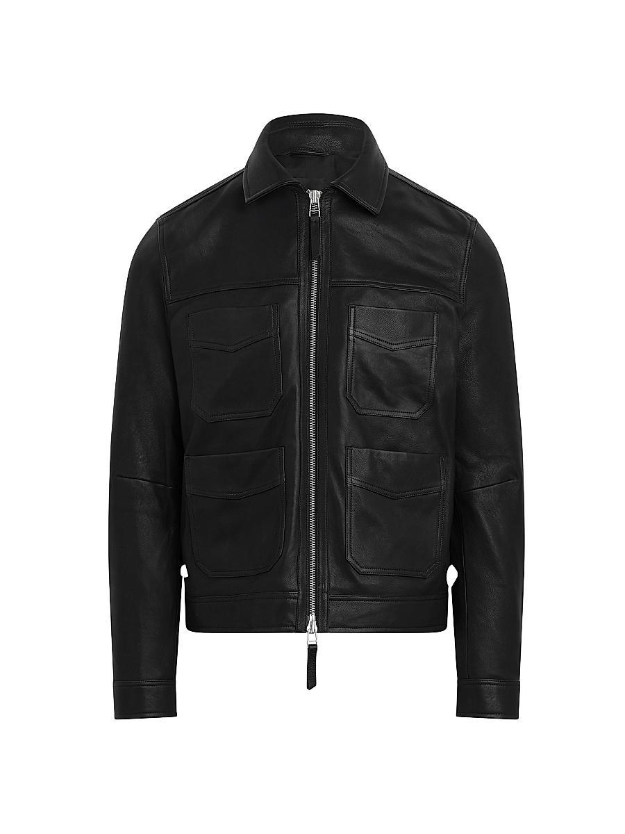 Mens Ellis Leather Jacket Product Image