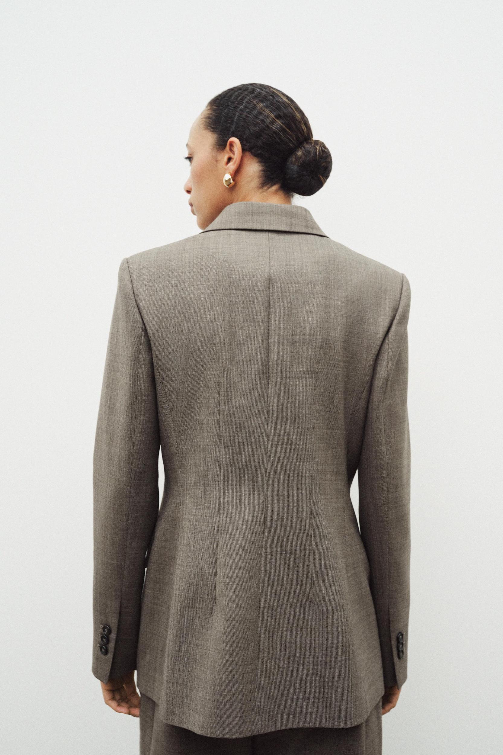 FITTED WOOL BLEND JACKET ZW COLLECTION Product Image