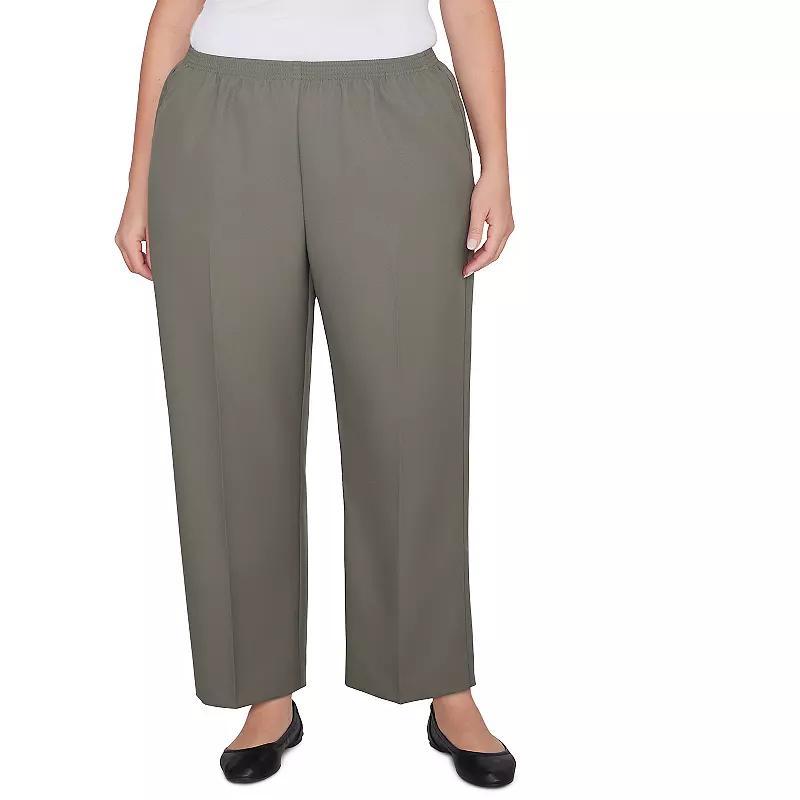 Plus Size Alfred Dunner Classic Elastic Midrise Pants, Women's, Size: 22 W, Ivory Product Image
