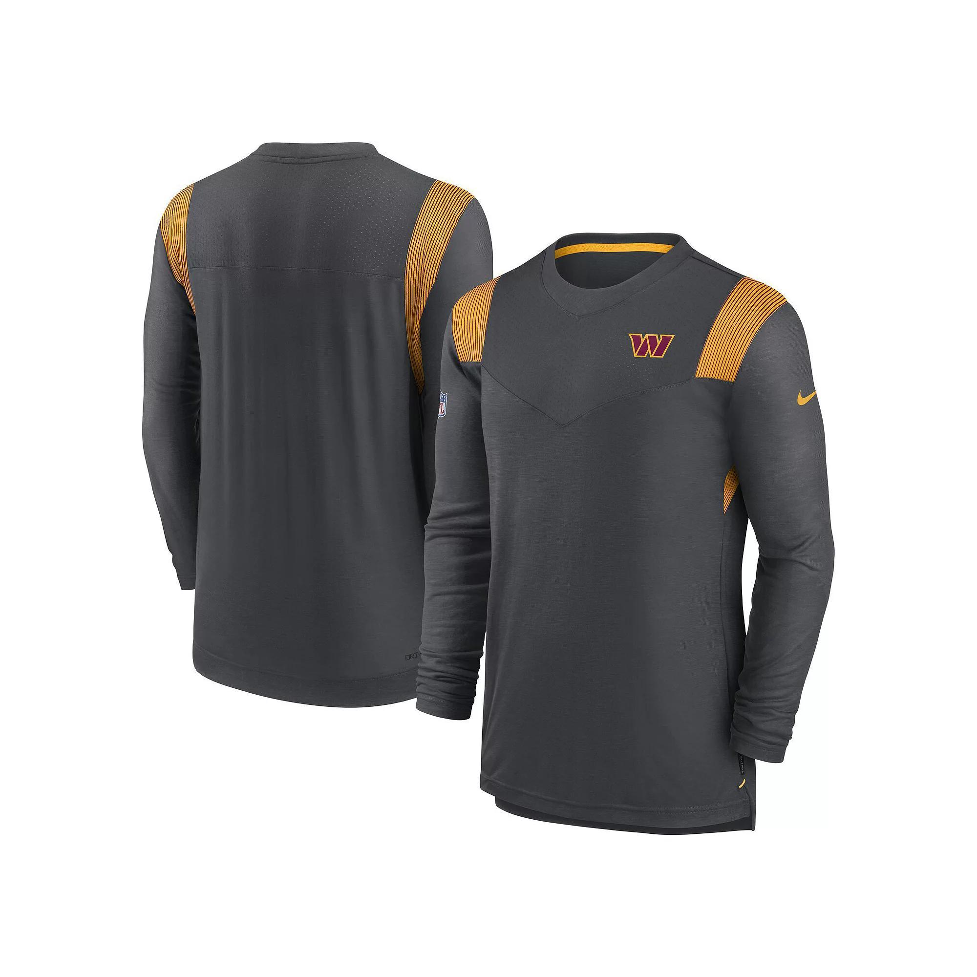 Men's Nike Heather Charcoal Washington Commanders Player Performance Long Sleeve T-Shirt, Size: Large, Wft Charco Product Image