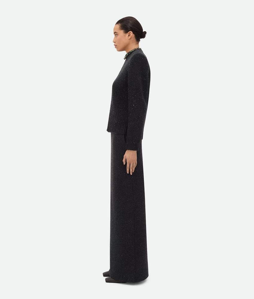 Women's Wool Tailored Jumper in Dark grey melange Product Image