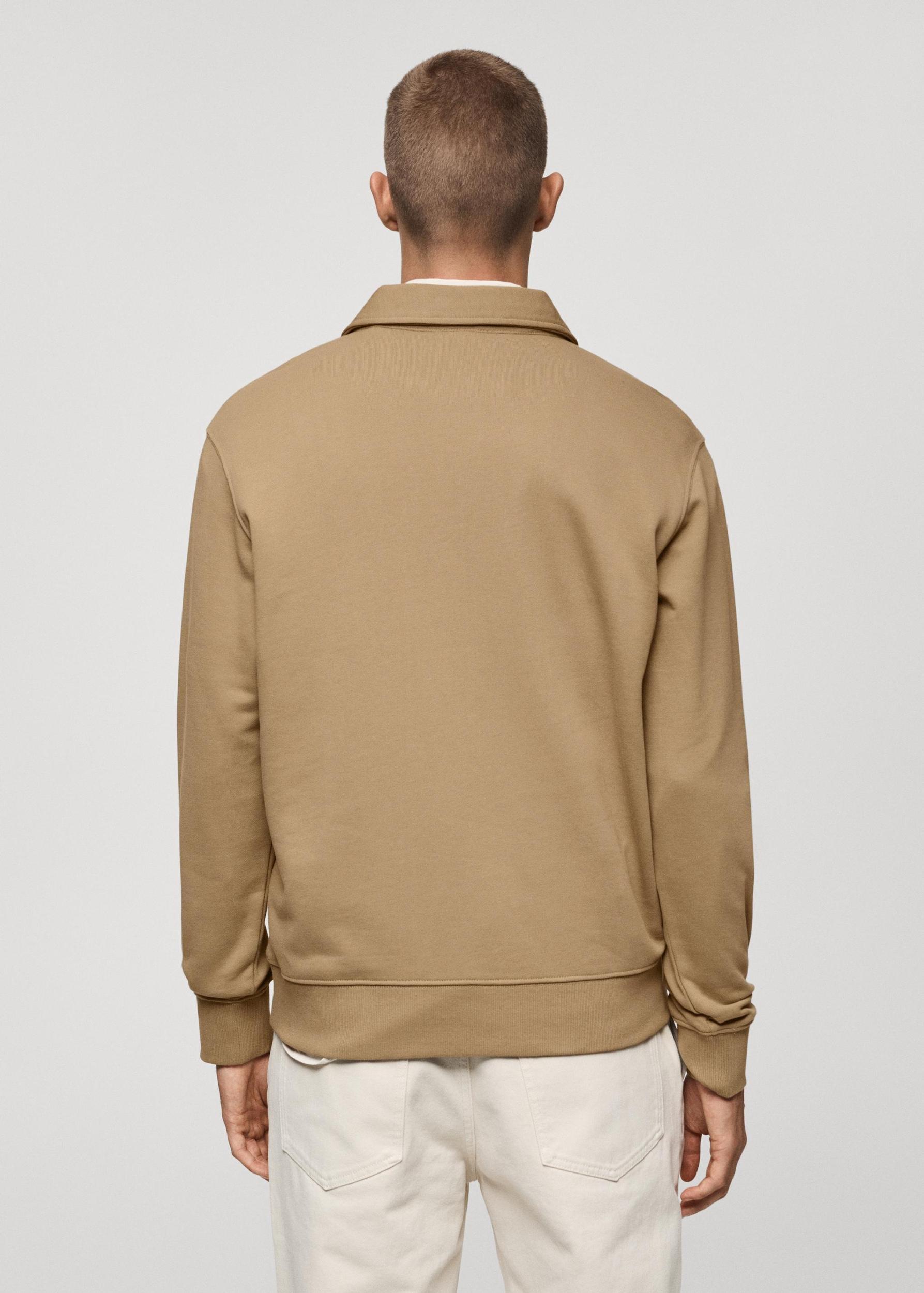 100% cotton polo sweatshirt - Men | MANGO USA Product Image