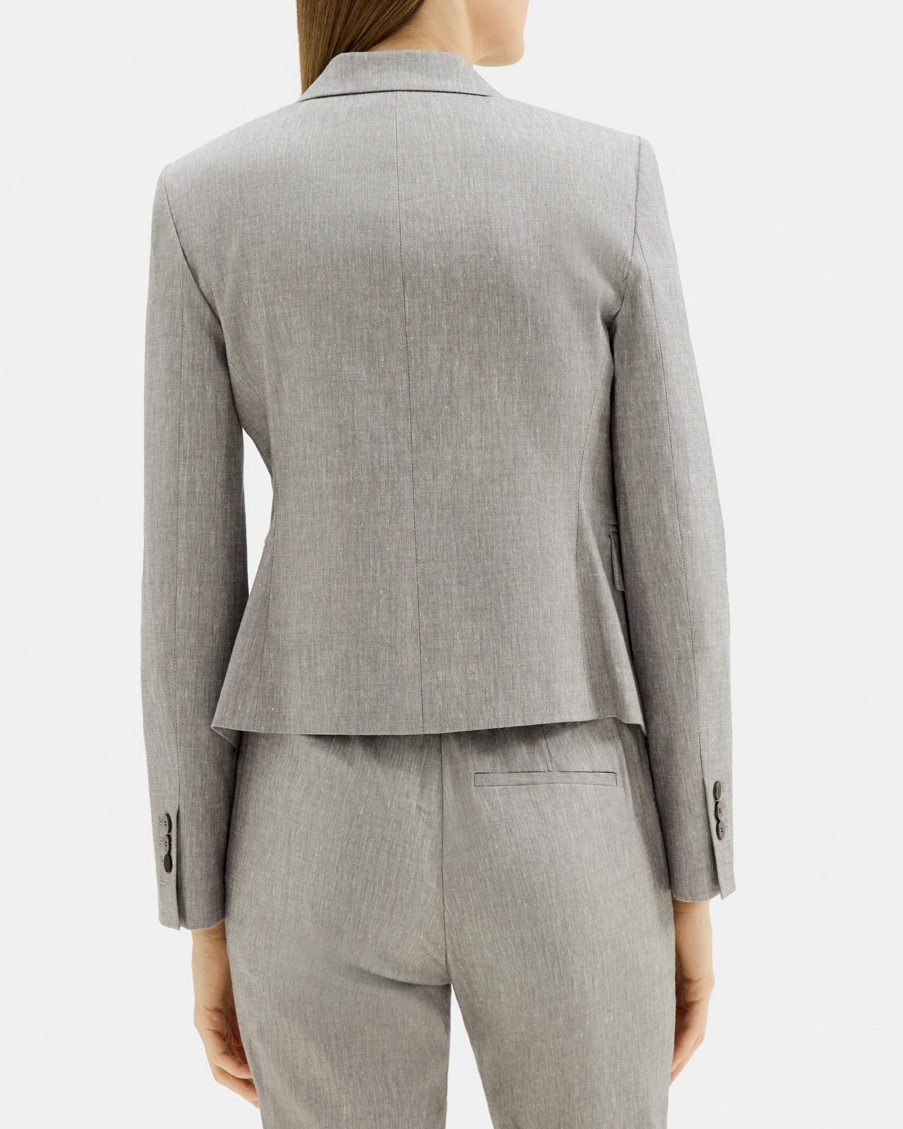Shrunken Blazer in Stretch Linen Mélange Product Image