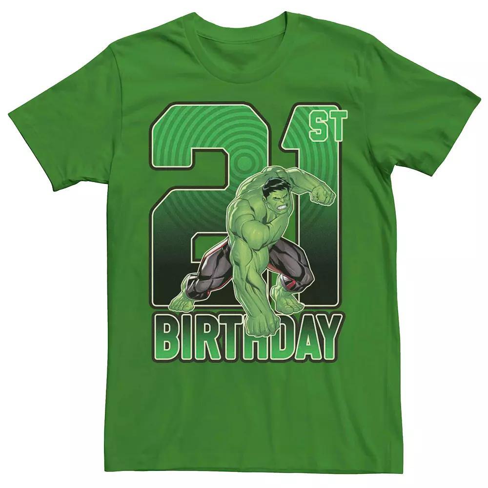 Men's Marvel's Hulk 21st Birthday Tee, Size: 3XL, Kelly Product Image