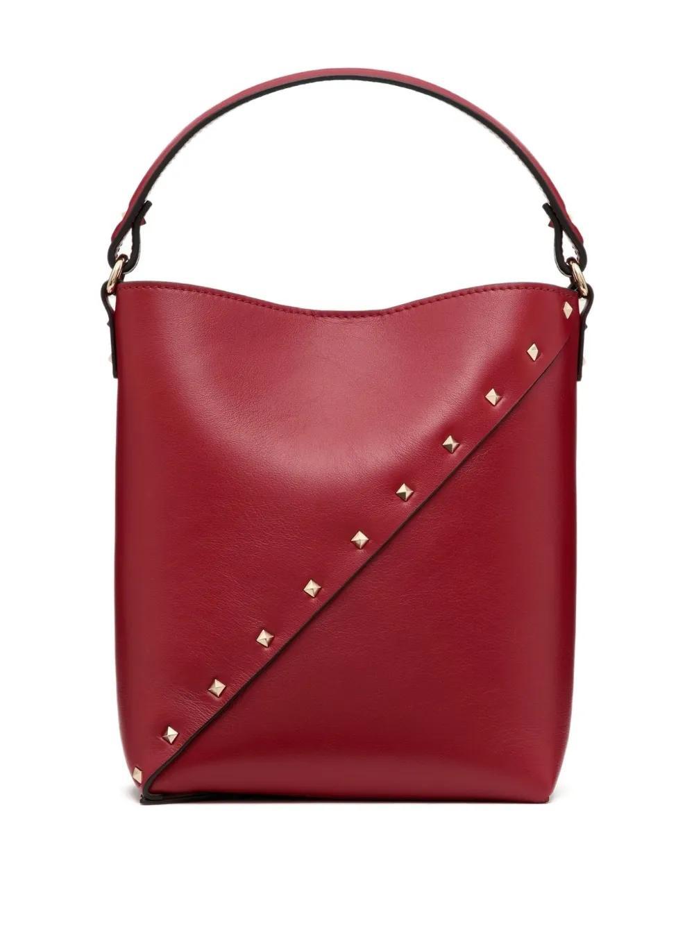 Rockstud leather tote bag Product Image