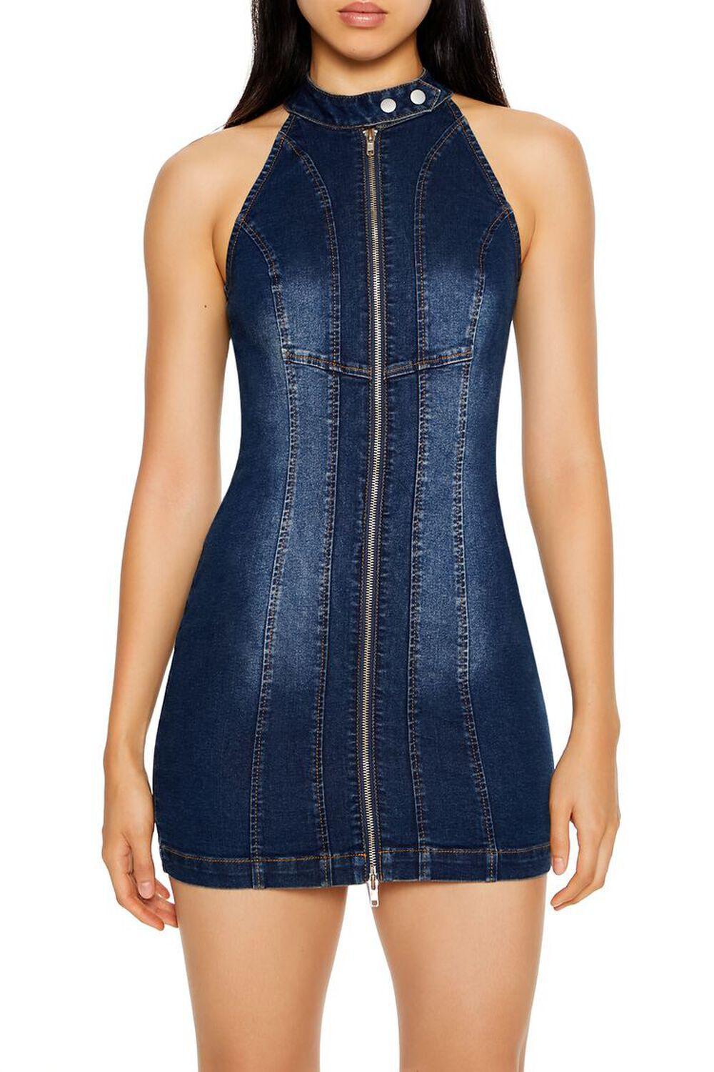Sleeveless Denim Mini Dress | Forever 21 Product Image