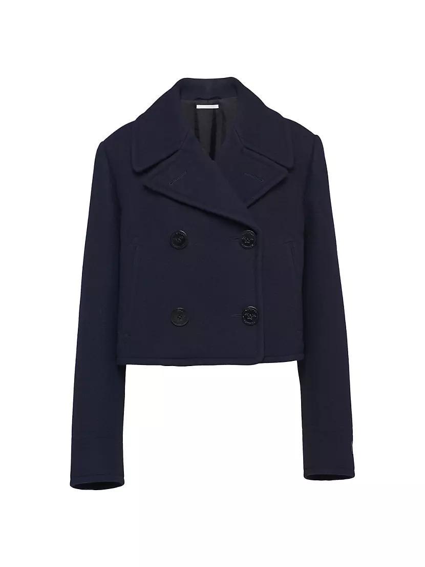 Womens Double-Breasted Peacoat Product Image