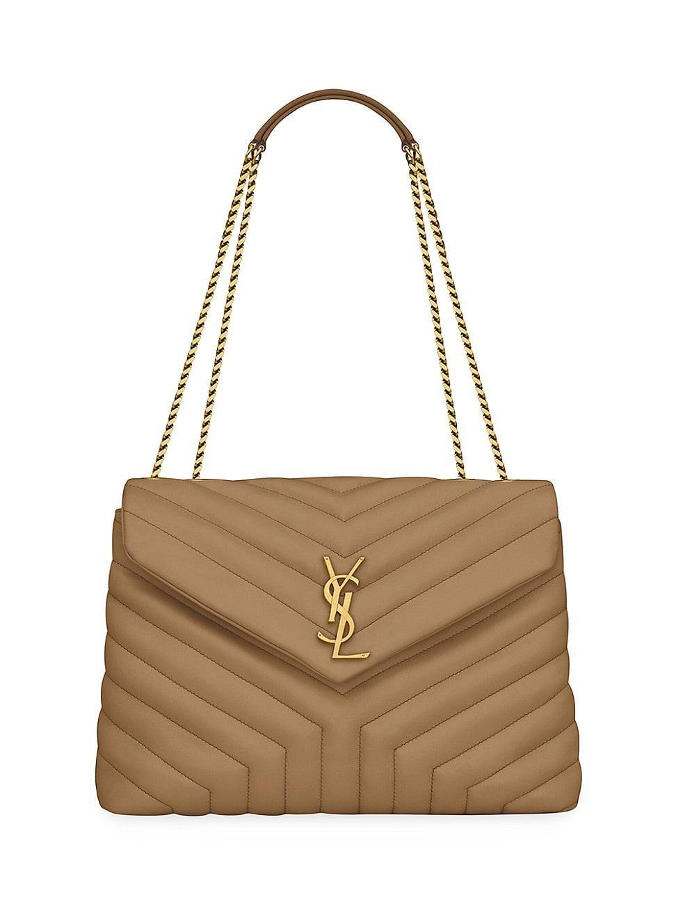 Womens Loulou Medium Shoulder Bag in Quilted Leather Product Image
