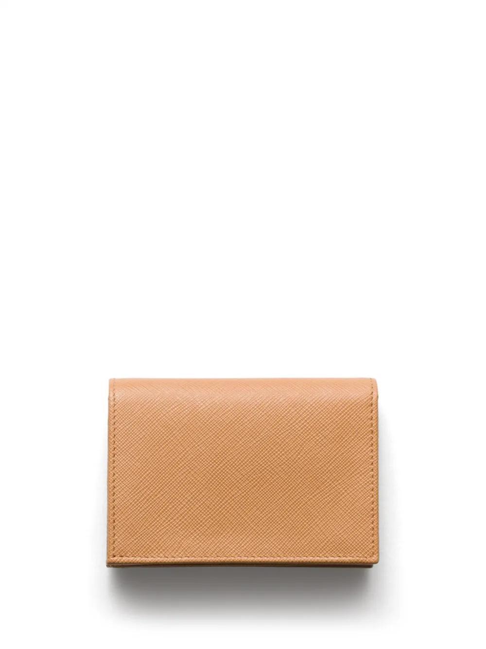 PRADA Small Saffiano Leather Wallet In Naturale Product Image