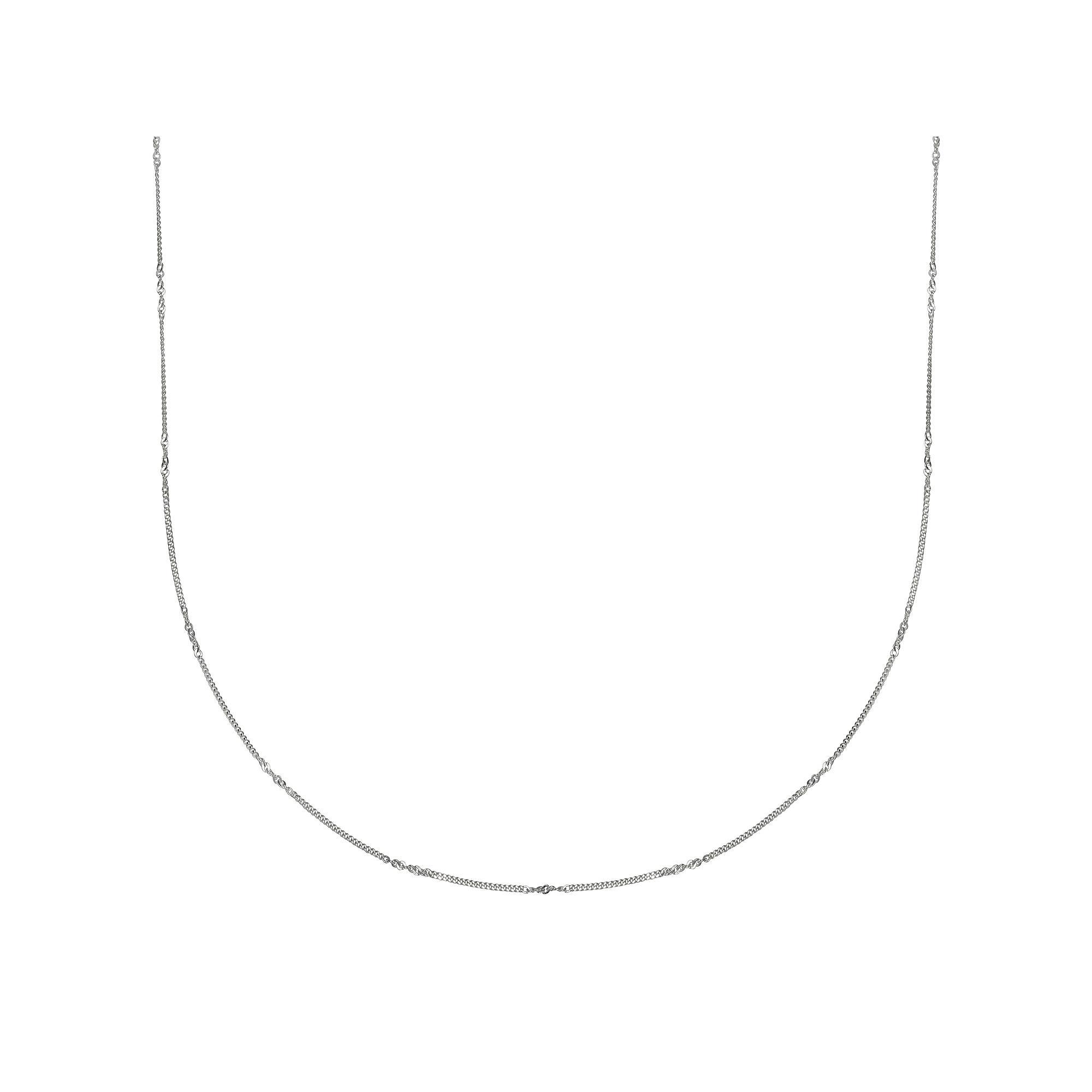 PRIMROSE Sterling Silver Flat Curb Chain Necklace, Women's, Size: 18" Product Image