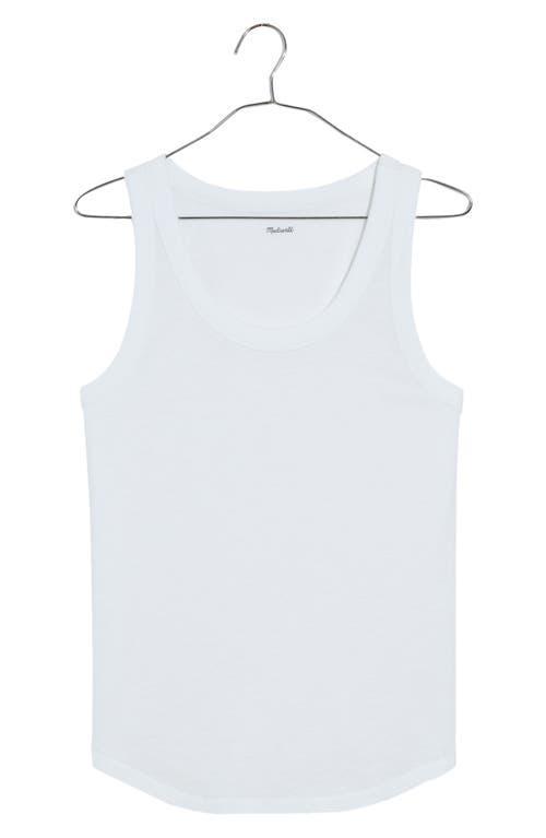 Madewell Whisper Cotton Scoopneck Tank Top (Optic ) Women's Clothing Product Image