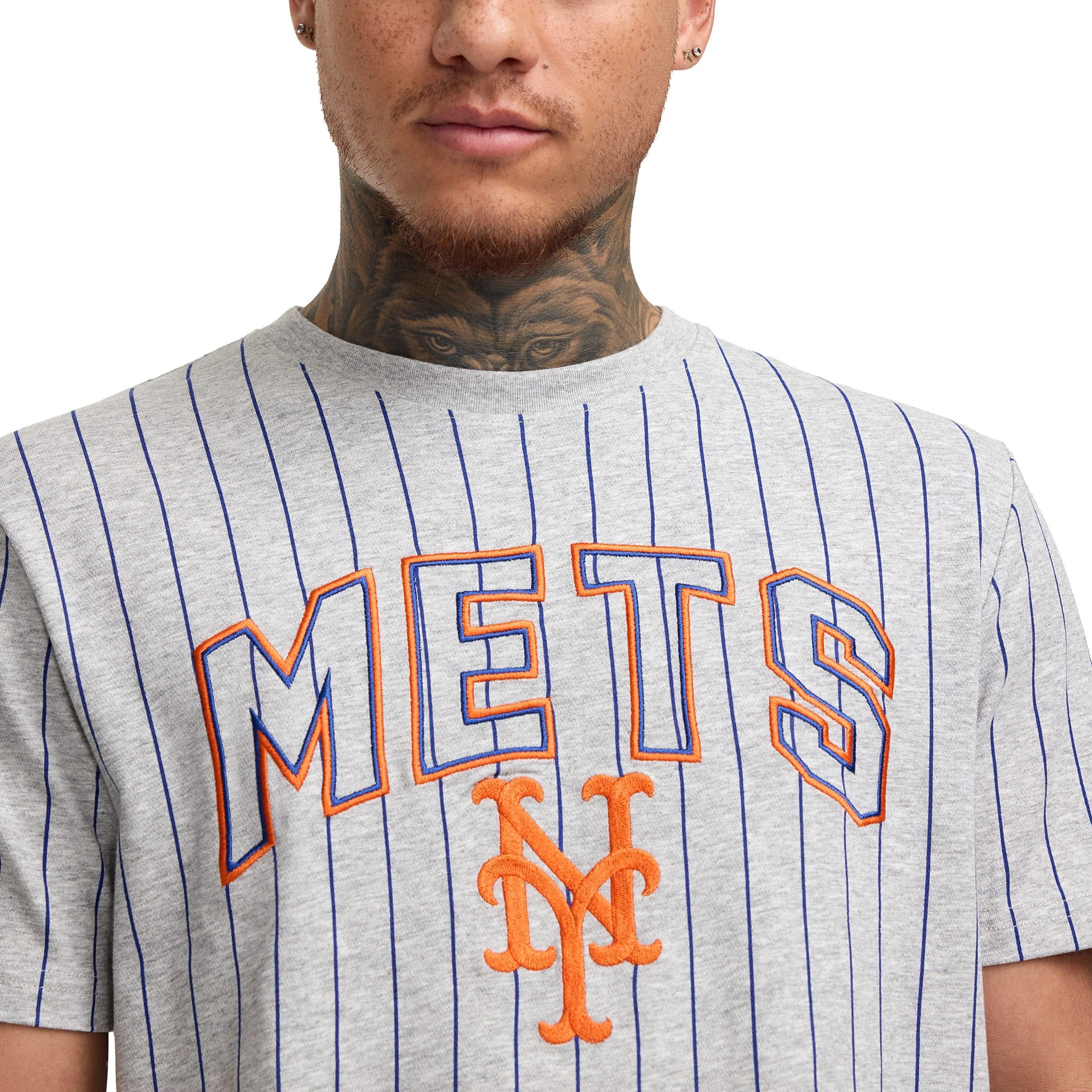 Detroit Tigers Throwback Gray Pinstripe T-Shirt Male Product Image